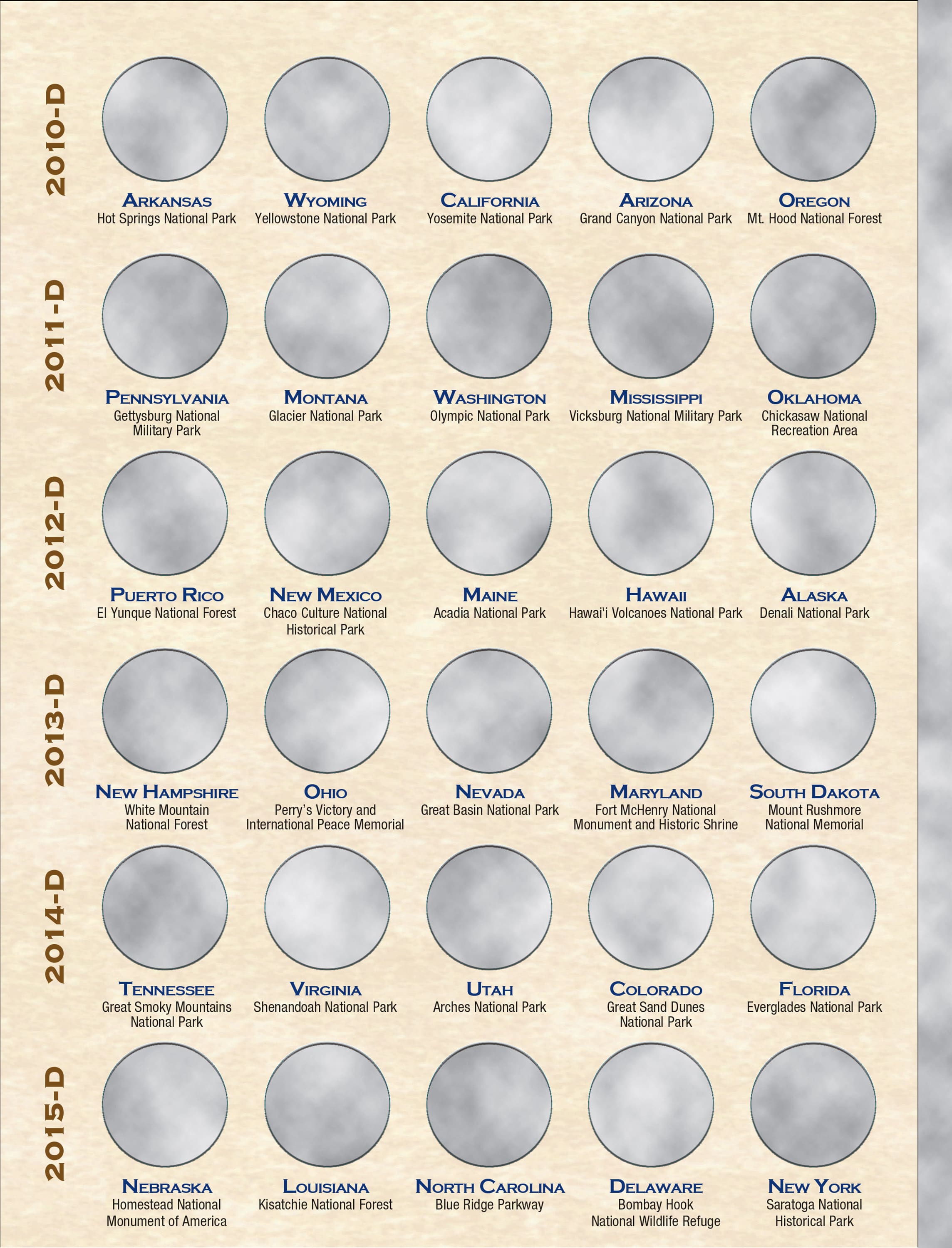H.E. Harris® Collector’s Edition Coin Folder – National Park Quarters: 2010-2021
