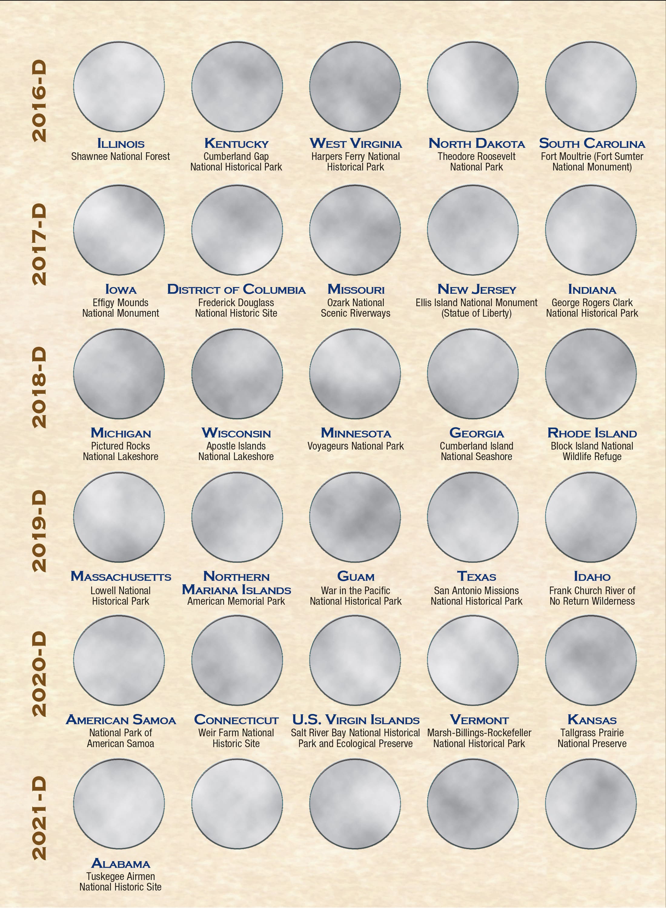 H.E. Harris® Collector’s Edition Coin Folder – National Park Quarters: 2010-2021