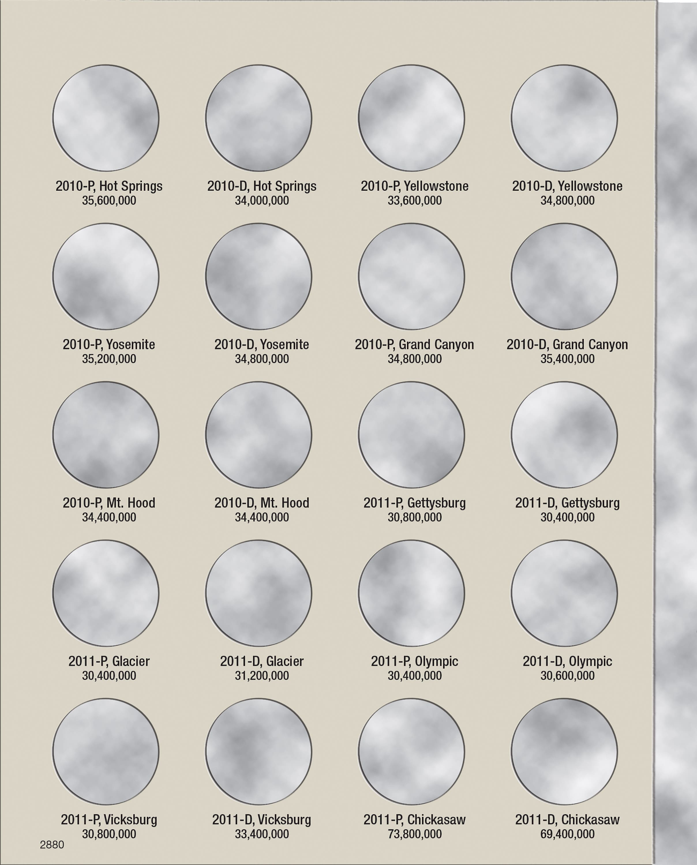 H.E. Harris® Coin Folder – National Park Quarters Collection #1: 2010-2015