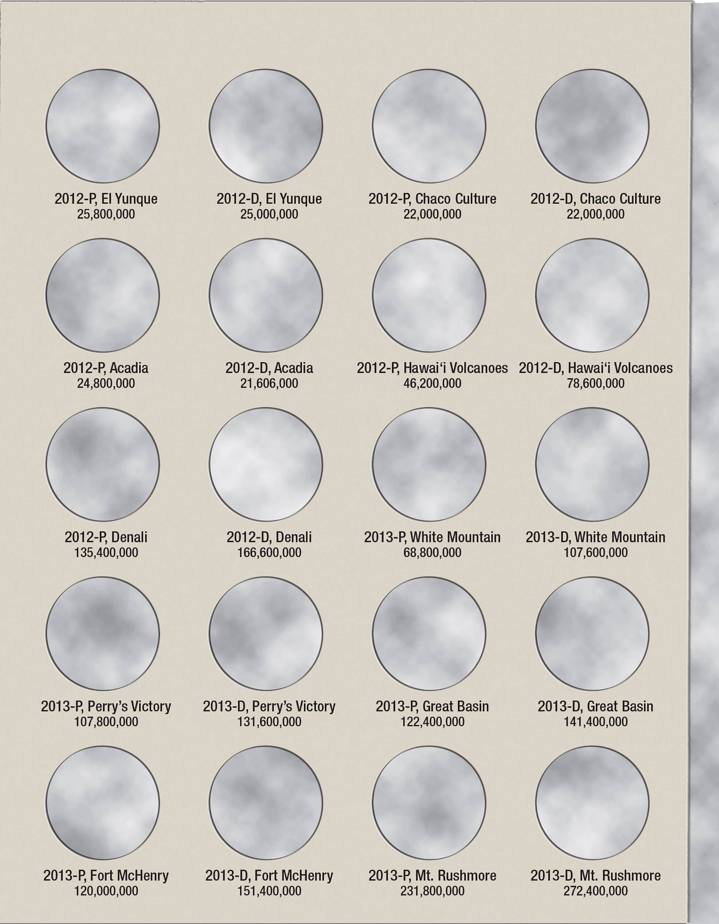 H.E. Harris® Coin Folder – National Park Quarters Collection #1: 2010-2015