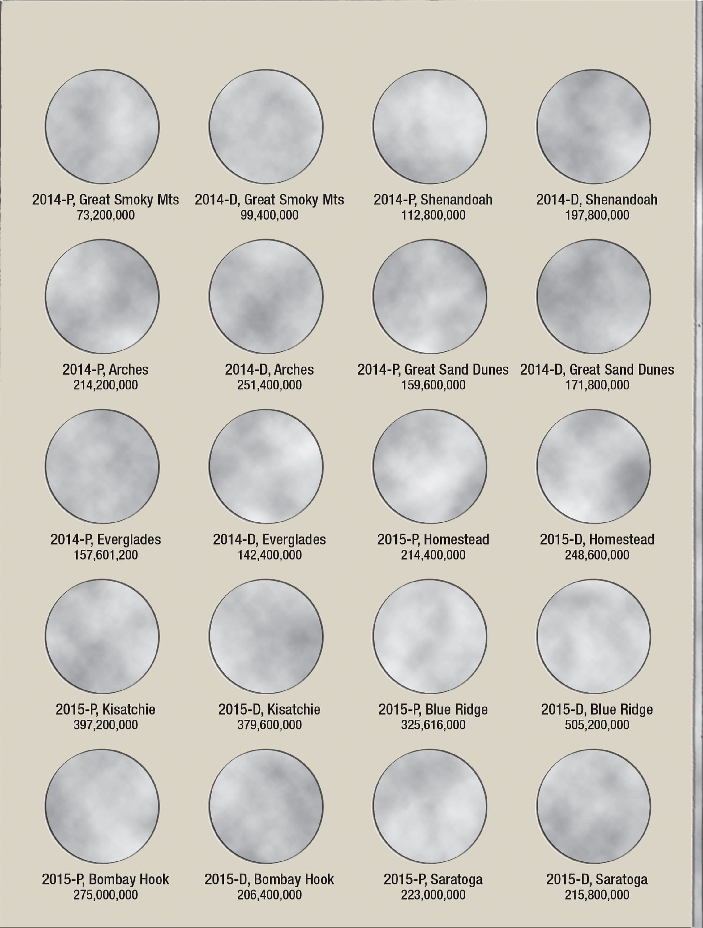 H.E. Harris® Coin Folder – National Park Quarters Collection #1: 2010-2015