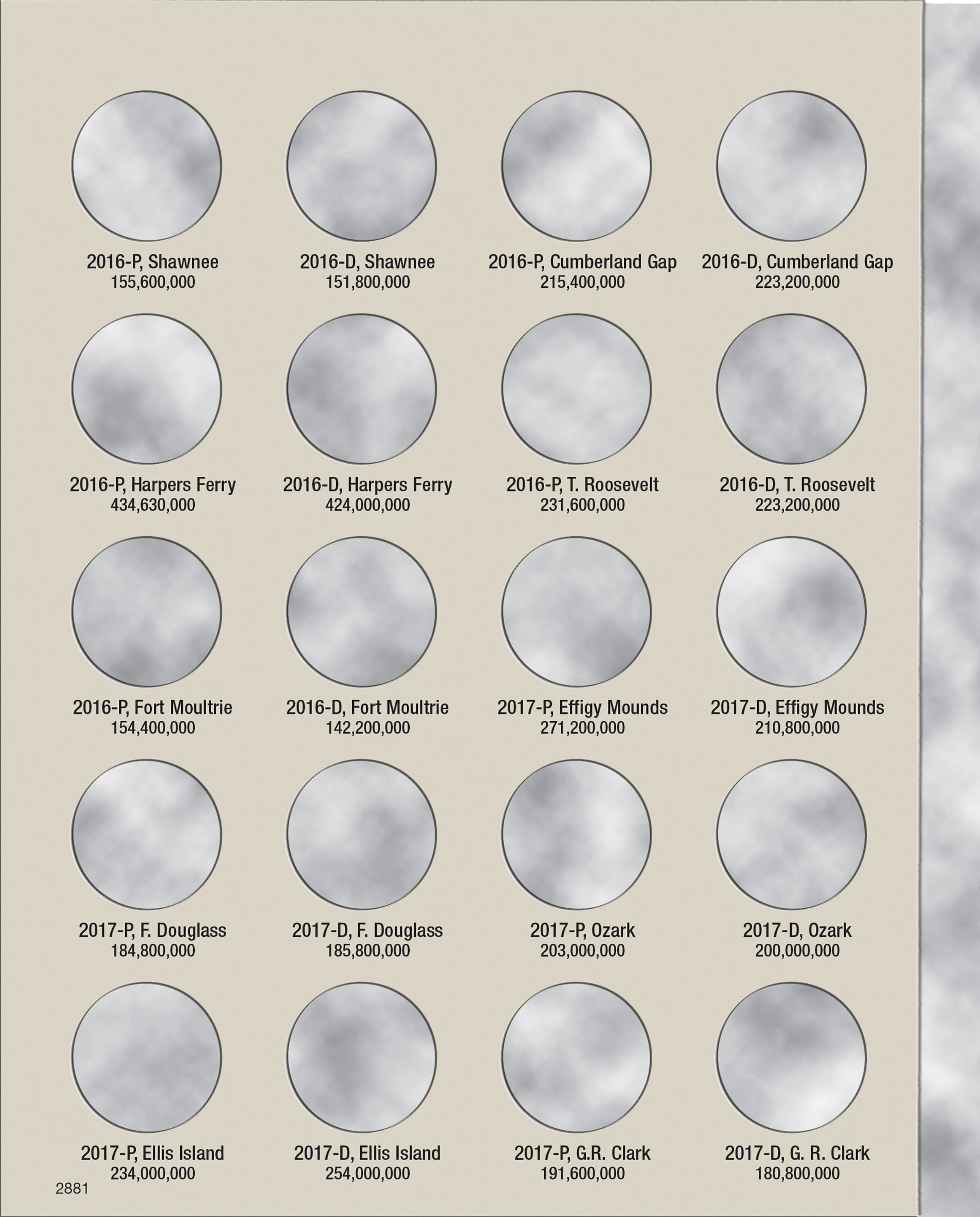 H.E. Harris® Coin Folder – National Park Quarters Collection #2: 2016-2021