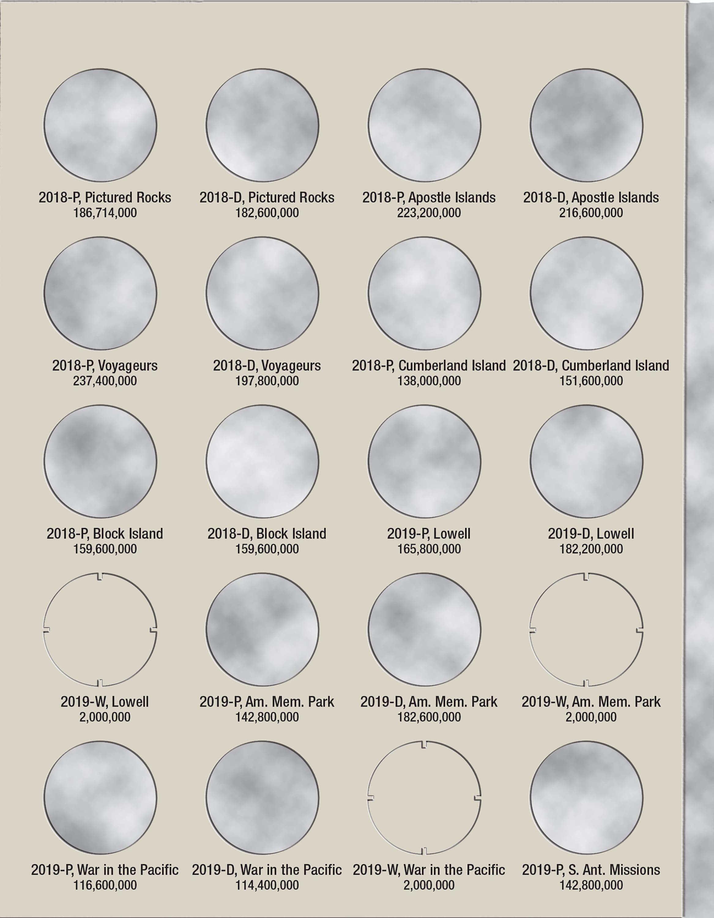 H.E. Harris® Coin Folder – National Park Quarters Collection #2: 2016-2021