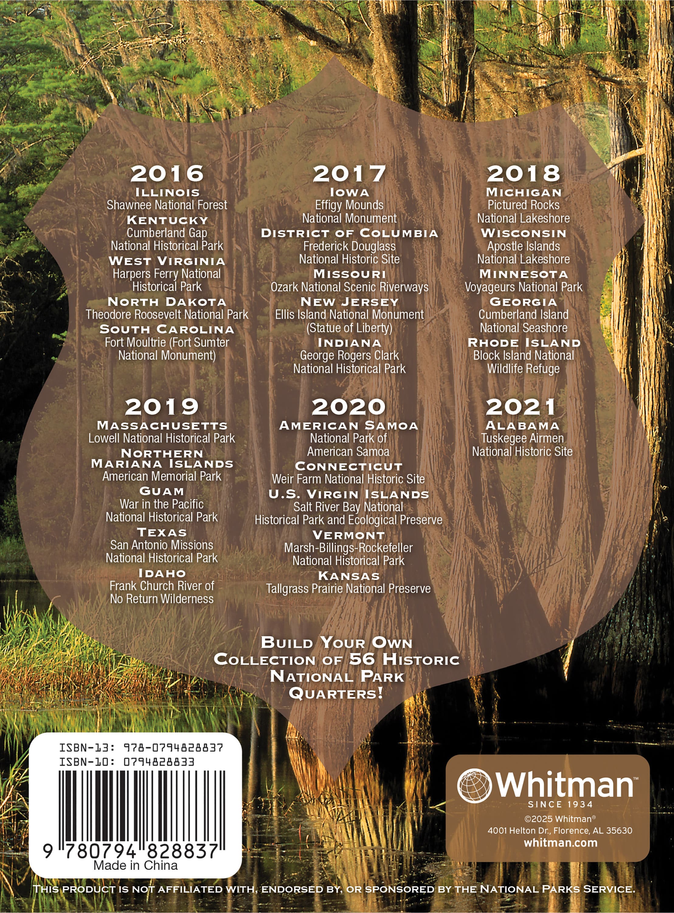 Official Whitman® Coin Folder – National Park Quarters: 2010-2021 (Single Mint)