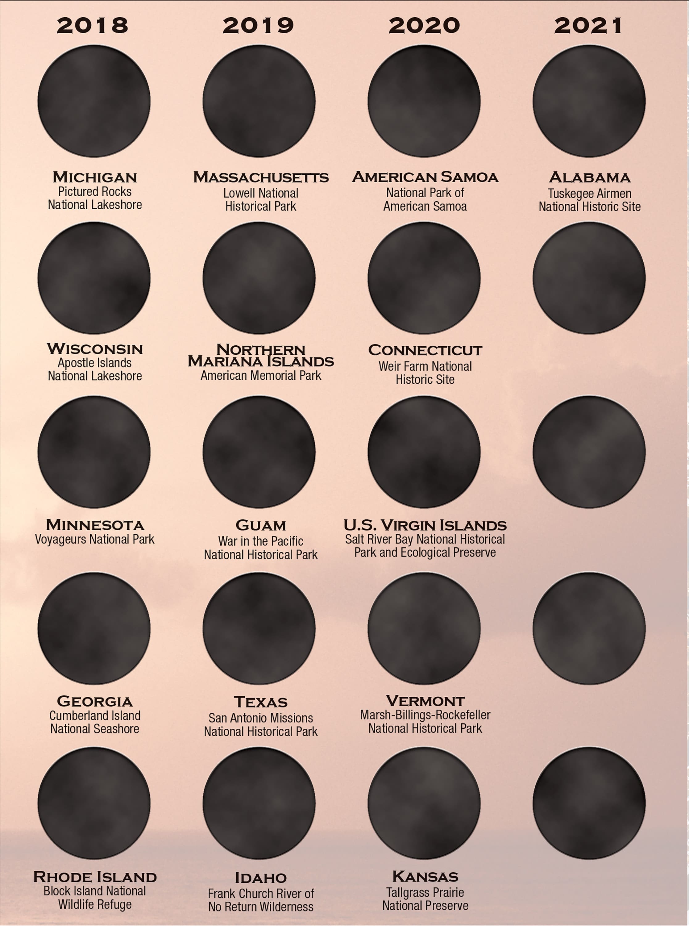 Official Whitman® Coin Folder – National Park Quarters: 2010-2021 (Single Mint)