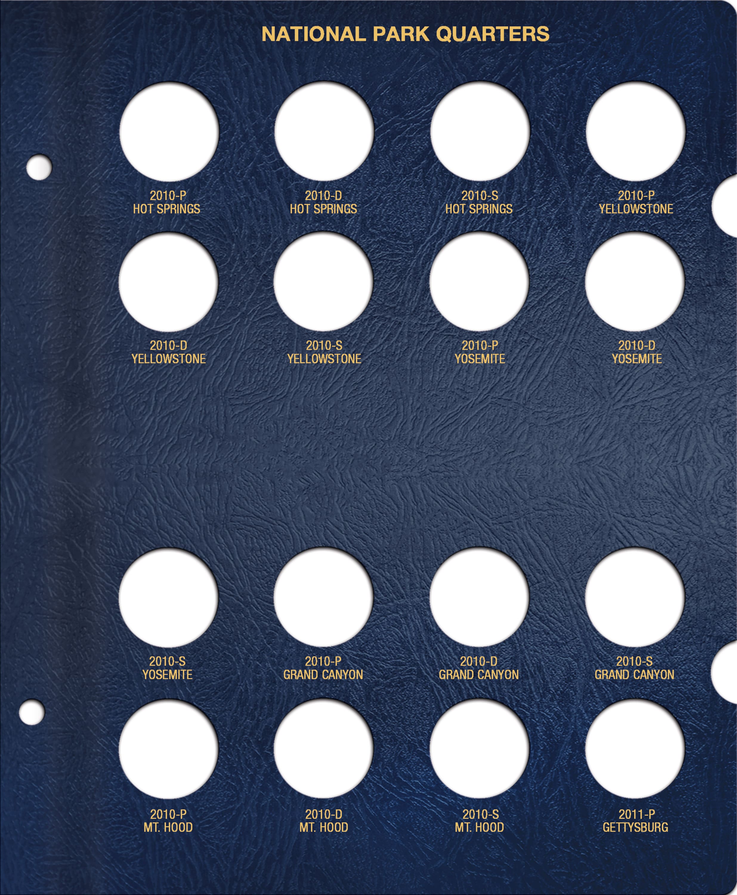 Whitman Classic® Coin Album – National Park Quarters Volume #1: 2010-2015 (P, D, & S Mints)