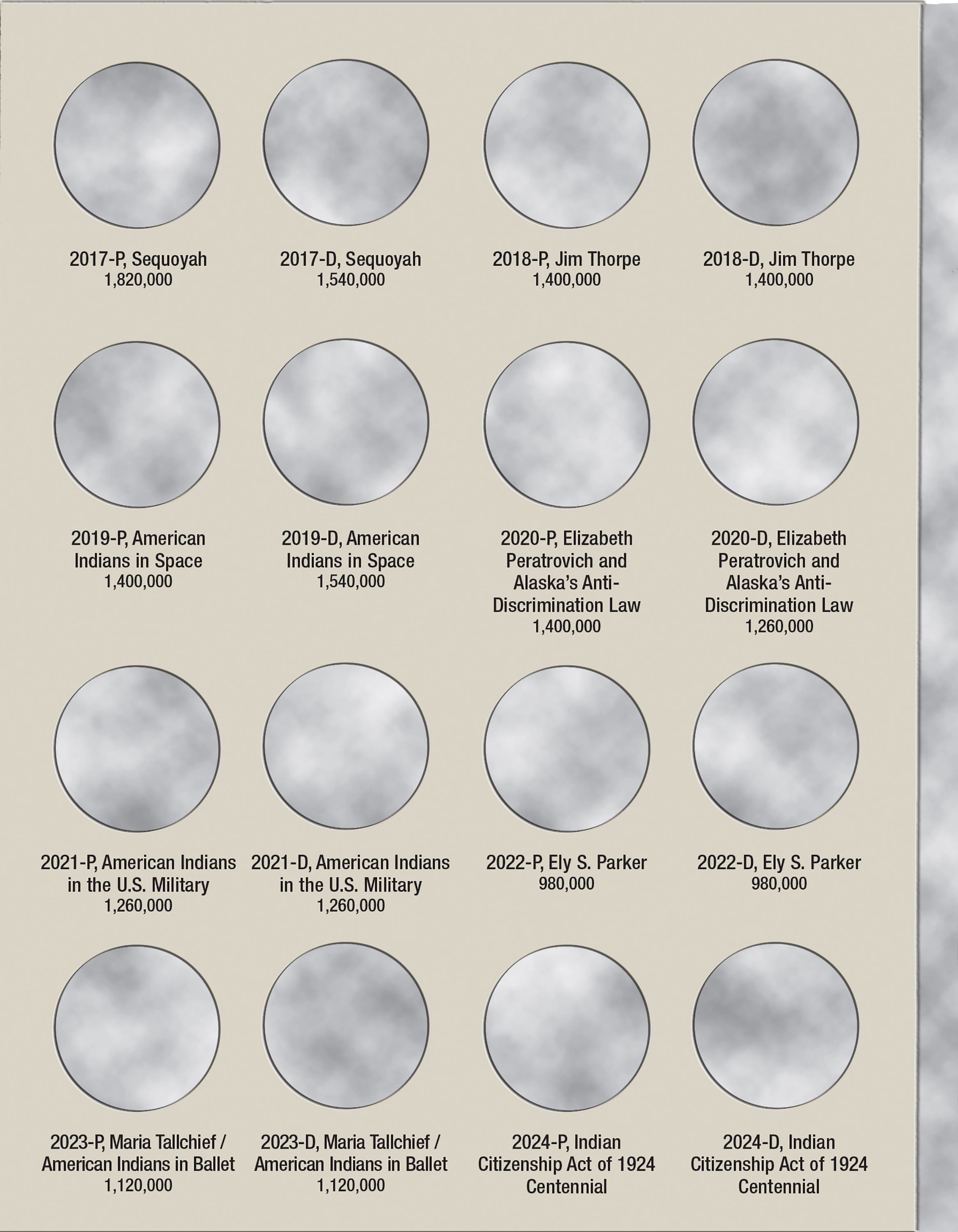 H.E. Harris® Coin Folder – Native American Dollars: Starting 2009