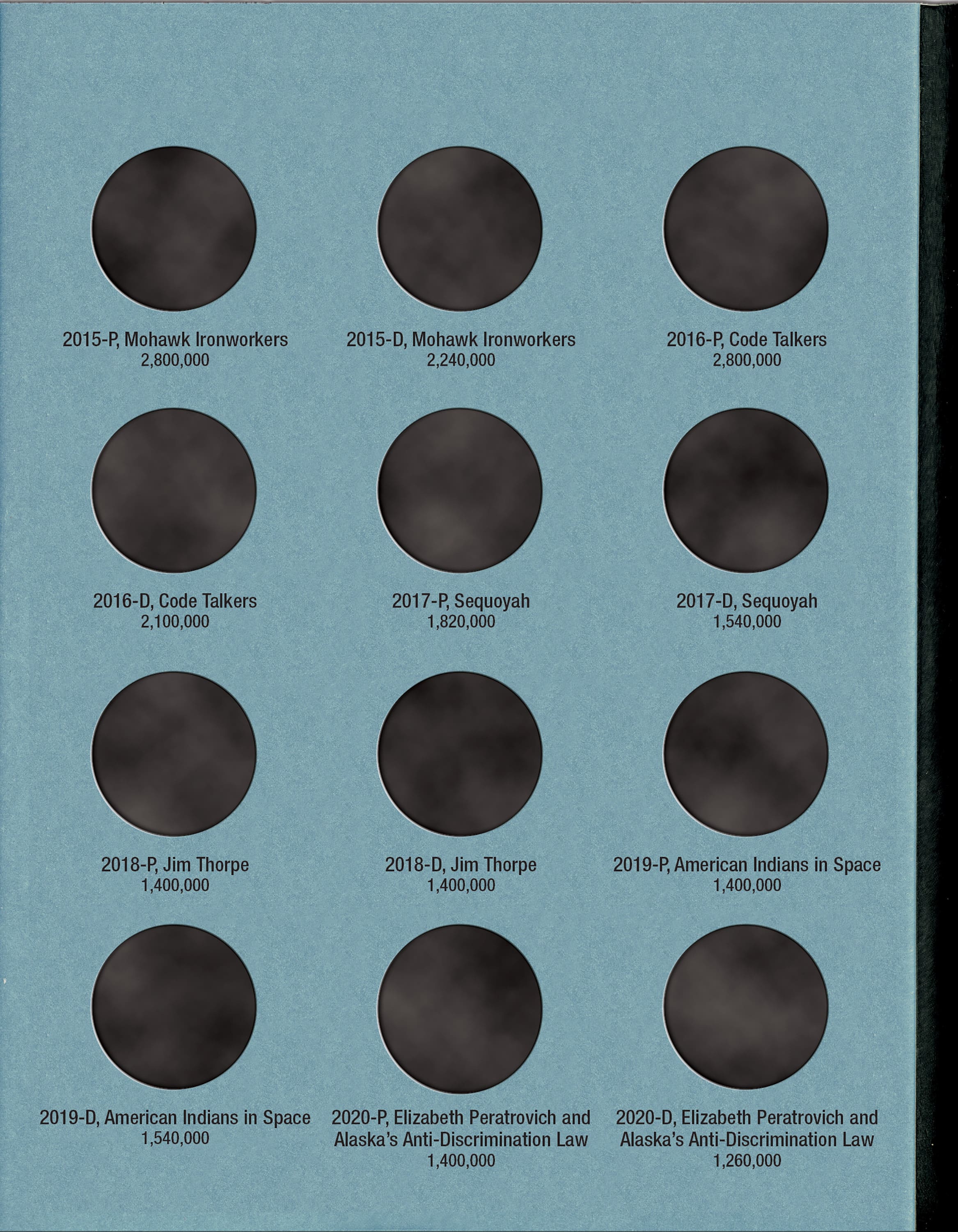 Official Whitman® Coin Folder – Native American Dollars: Starting 2009