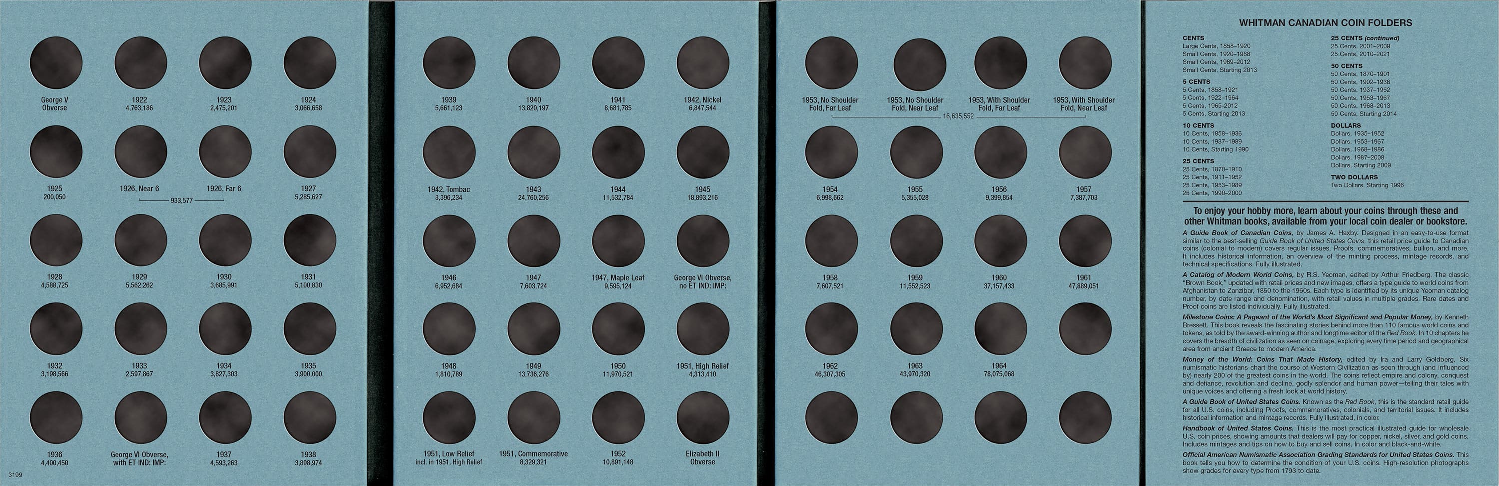 Official Whitman® Coin Folder – Canada Nickels (5 Cents) Collection #1: 1922-1964