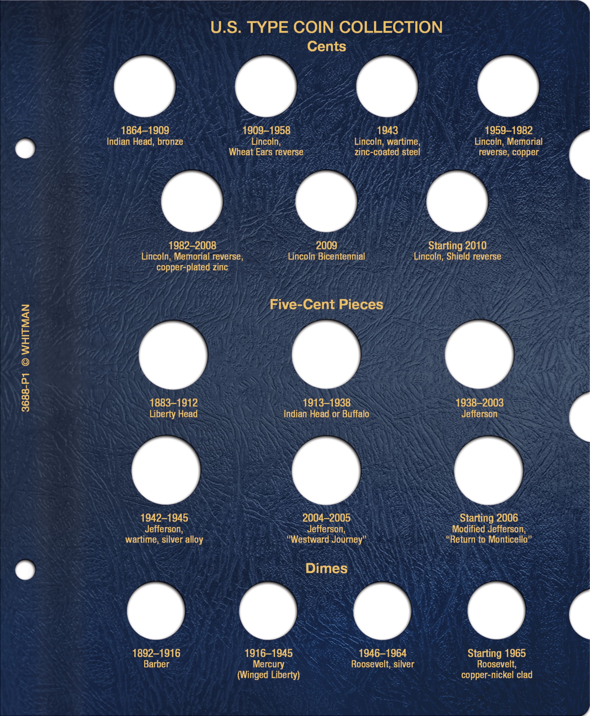 Whitman Classic® Coin Album – 20th & 21st Century U.S. Type Collection