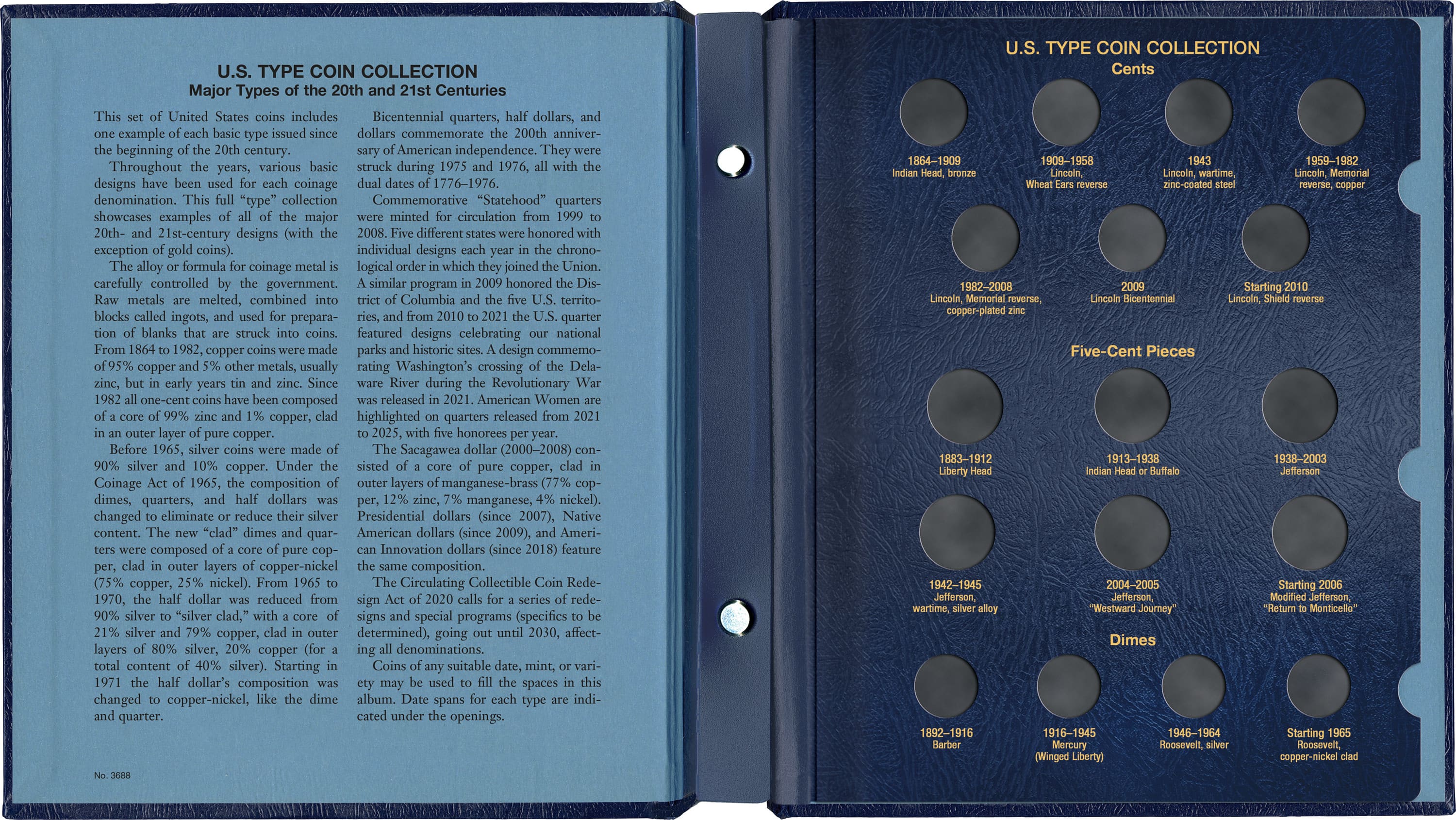 Whitman Classic® Coin Album – 20th & 21st Century U.S. Type Collection