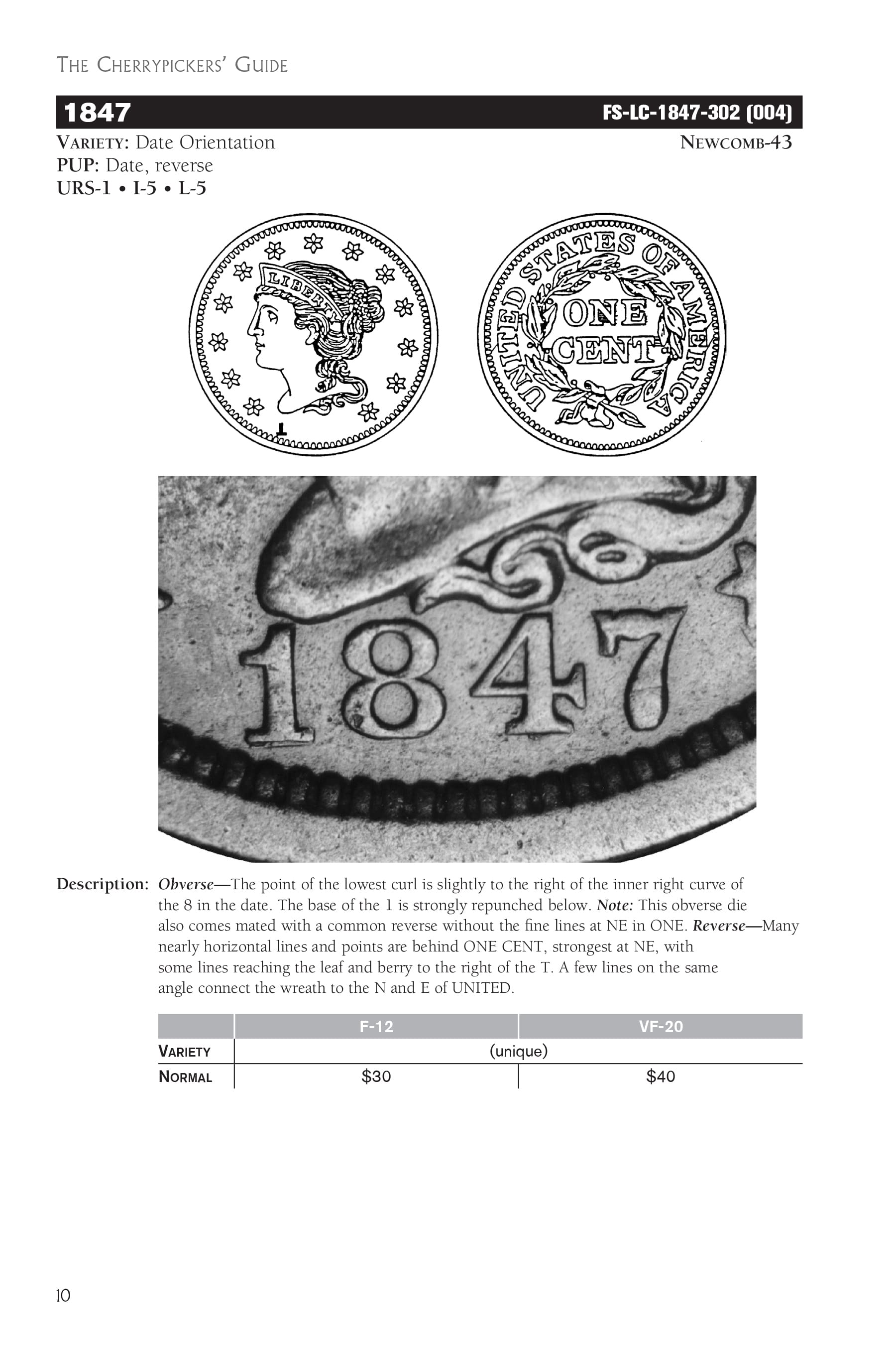 Cherrypickers’ Guide To Rare Die Varieties of United States Coins, Volume 1 – Cents through Nickels