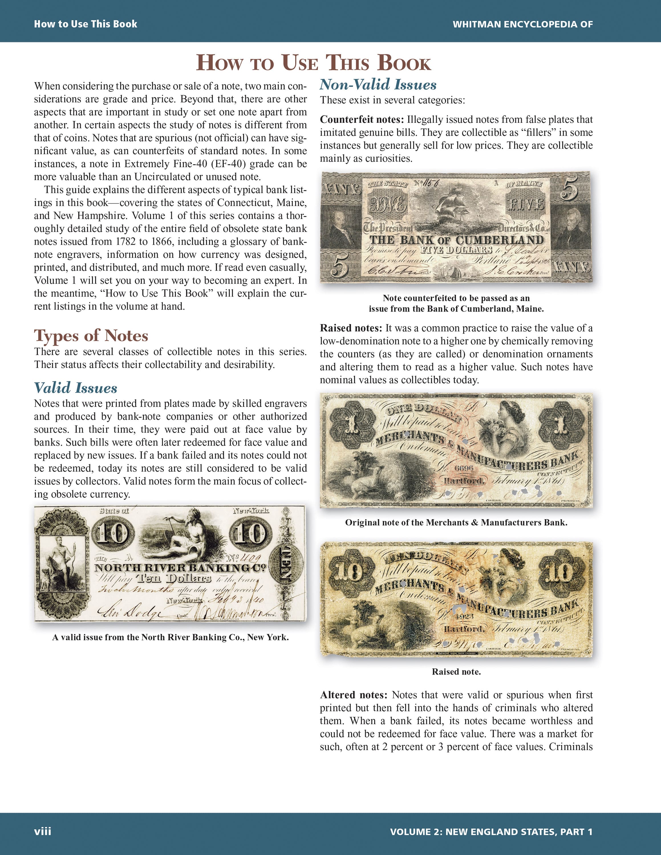 Whitman Encyclopedias: Whitman Encyclopedia of Obsolete Paper Money, Volume 2 – New England, Part 1: Connecticut, Maine, New Hampshire