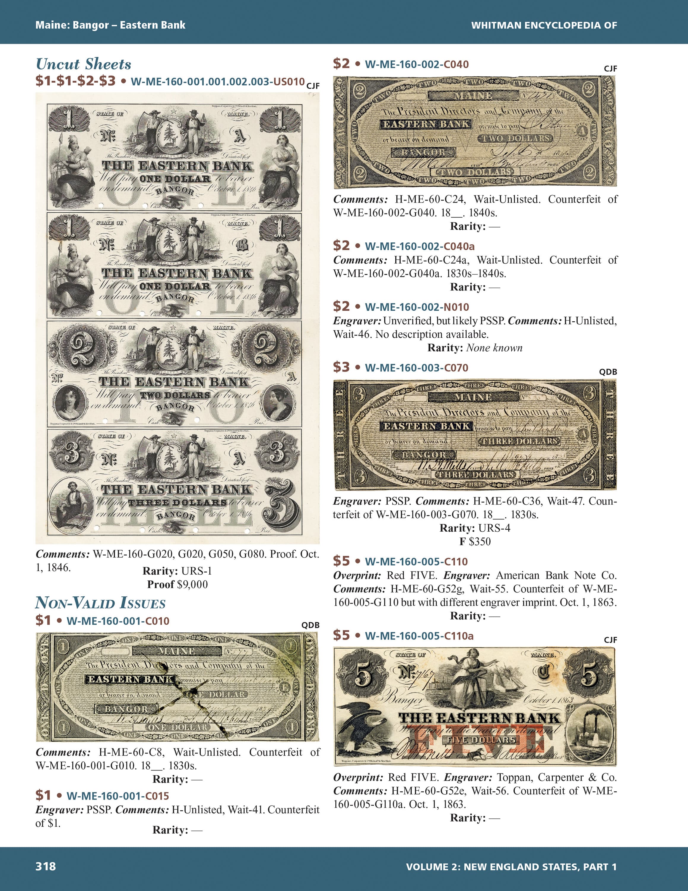 Whitman Encyclopedias: Whitman Encyclopedia of Obsolete Paper Money, Volume 2 – New England, Part 1: Connecticut, Maine, New Hampshire