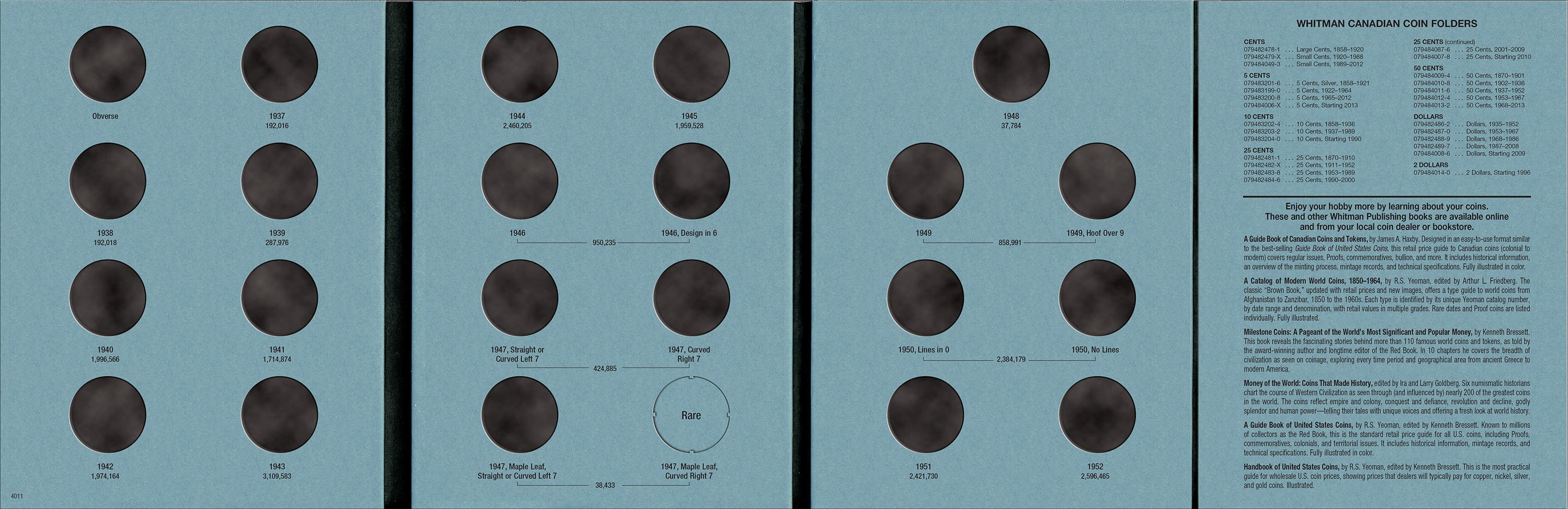 Official Whitman® Coin Folder – Canada Half Dollars (50 Cents) Collection #3: 1937-1952