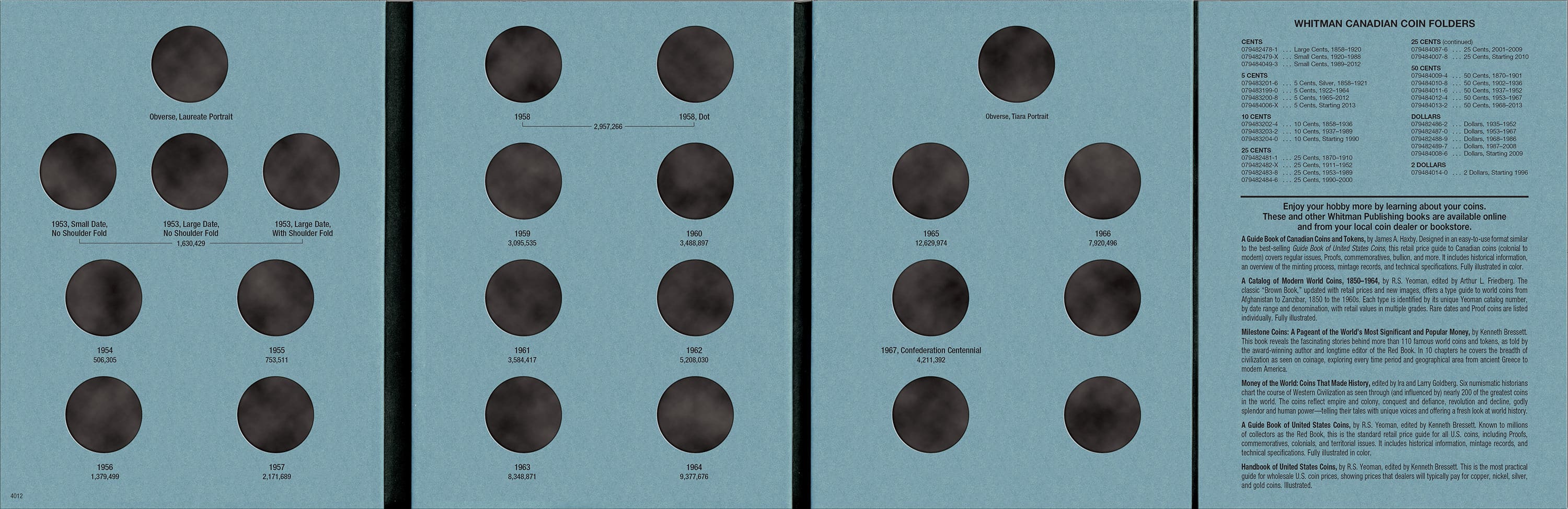 Official Whitman® Coin Folder – Canada Half Dollars (50 Cents) Collection #4: 1953-1967