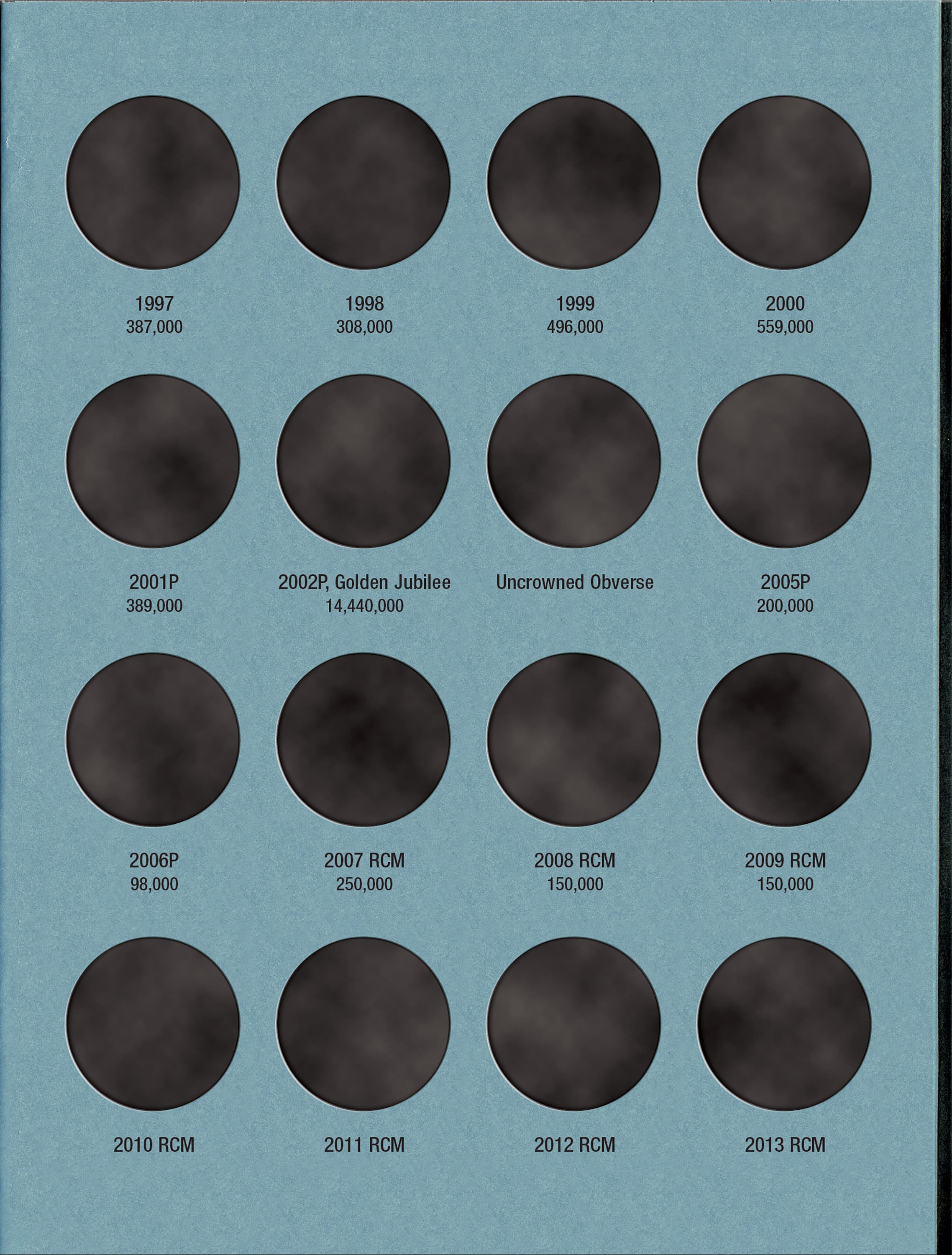 Official Whitman® Coin Folder – Canada Half Dollars (50 Cents) Collection #5: 1968-2014