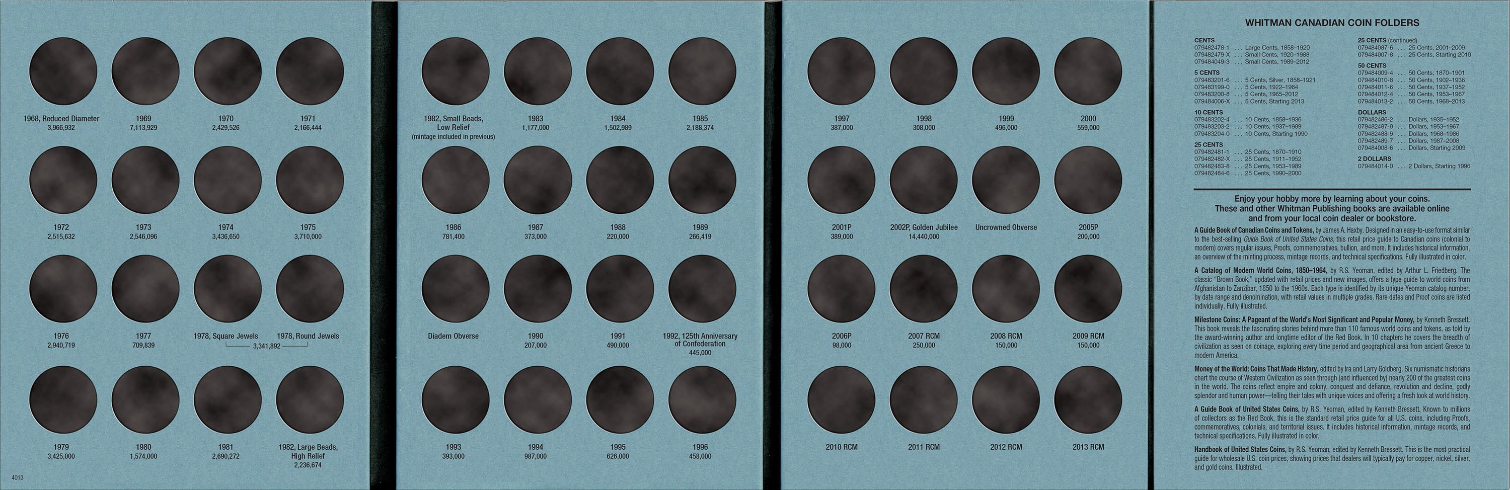 Official Whitman® Coin Folder – Canada Half Dollars (50 Cents) Collection #5: 1968-2014