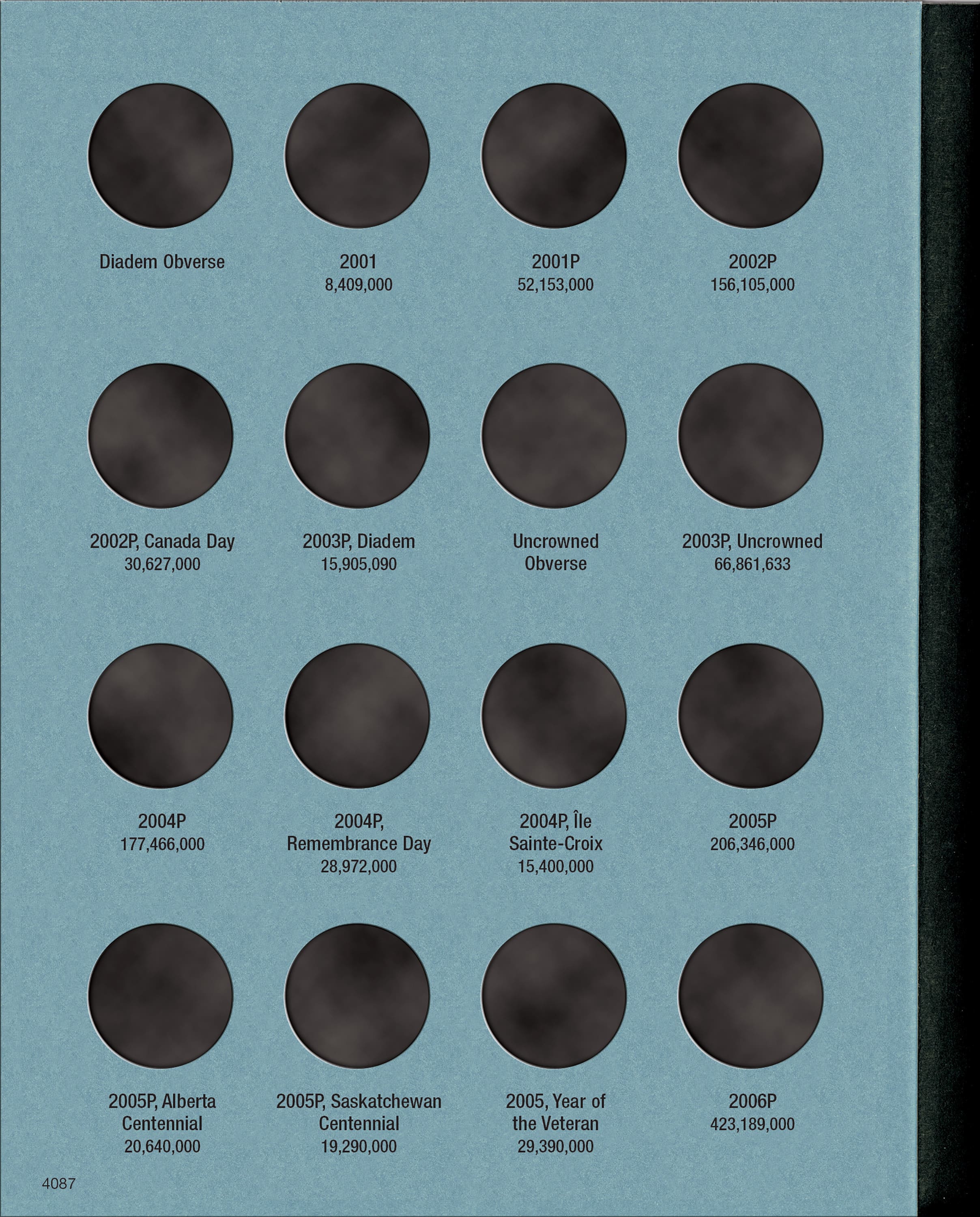 Official Whitman® Coin Folder – Canada Quarters (25 Cents) Collection #5: 2001-2009