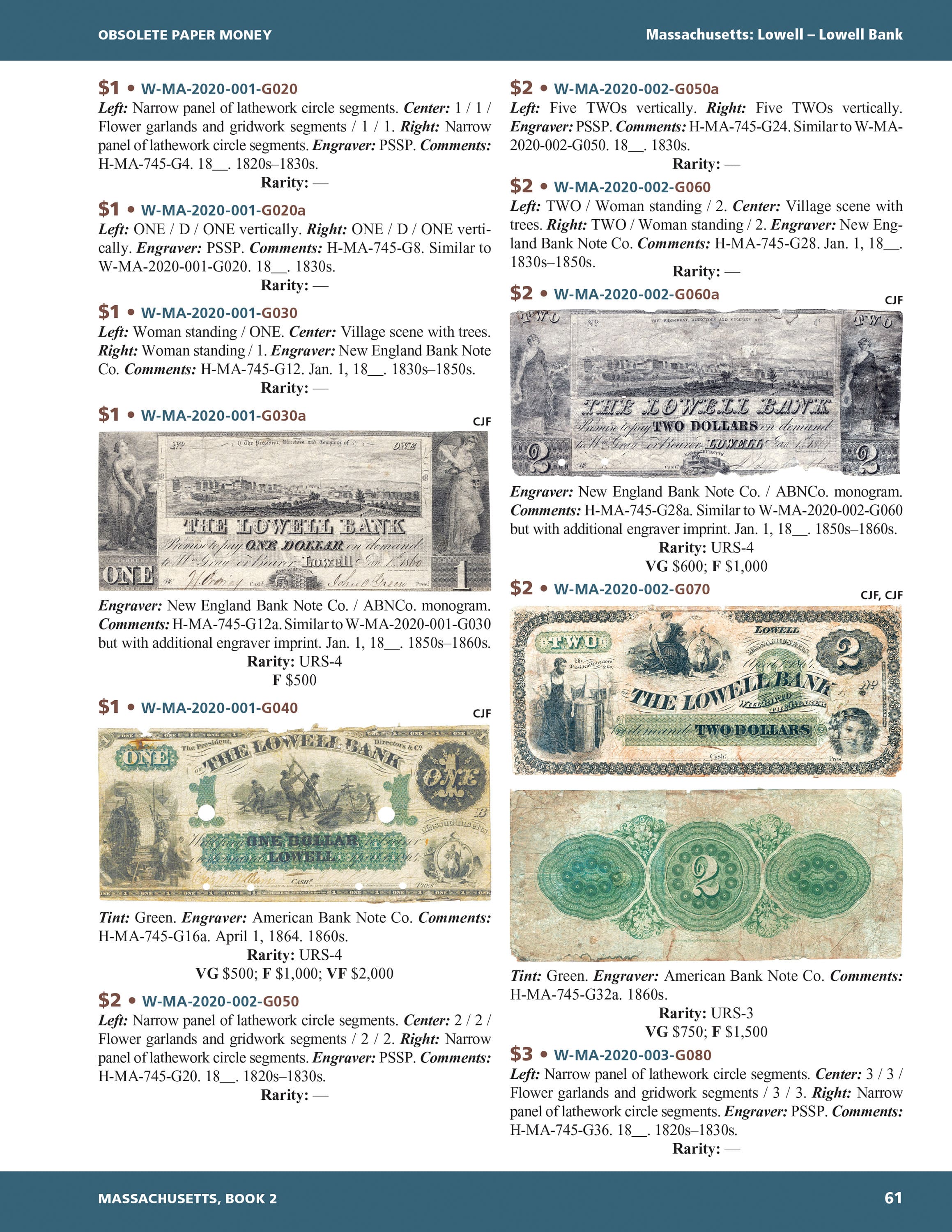 Whitman Encyclopedias: Whitman Encyclopedia of Obsolete Paper Money Volume 4 – New England, Part 2, Book 2 – Massachusetts cont’d