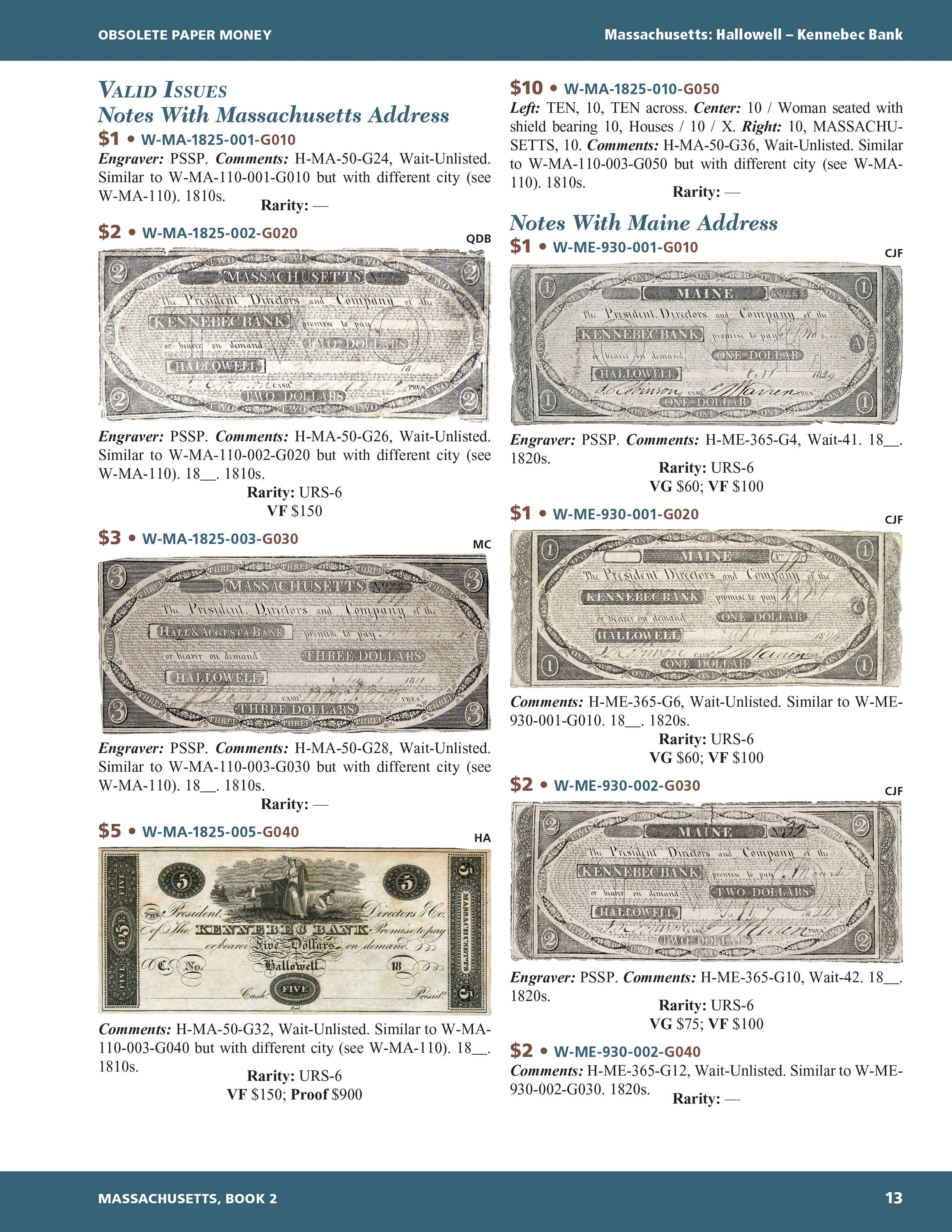 Whitman Encyclopedias: Whitman Encyclopedia of Obsolete Paper Money Volume 4 – New England, Part 2, Book 2 – Massachusetts cont’d