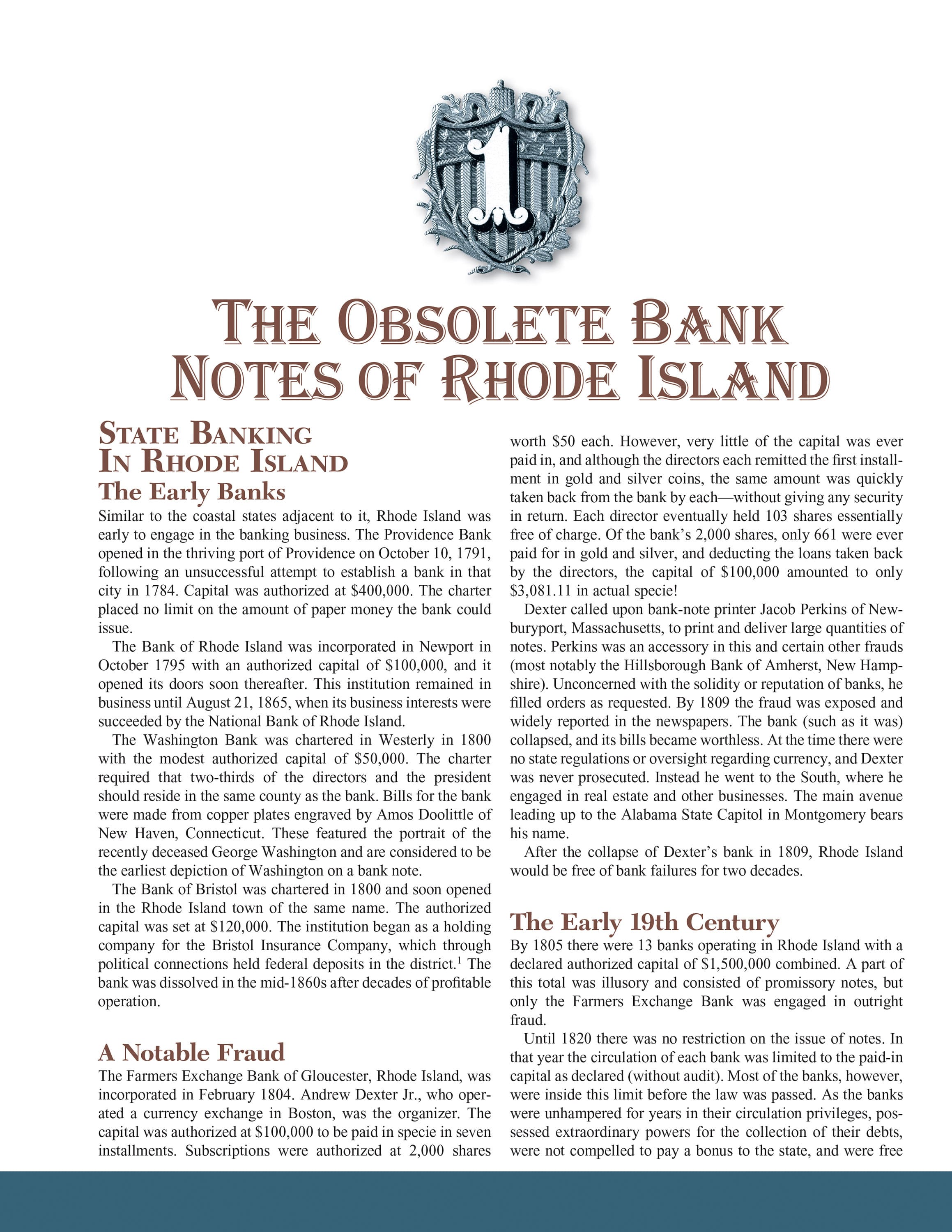 Whitman Encyclopedias: Whitman Encyclopedia of Obsolete Paper Money Volume 5 – New England, Part 3 – Rhode Island and Vermont
