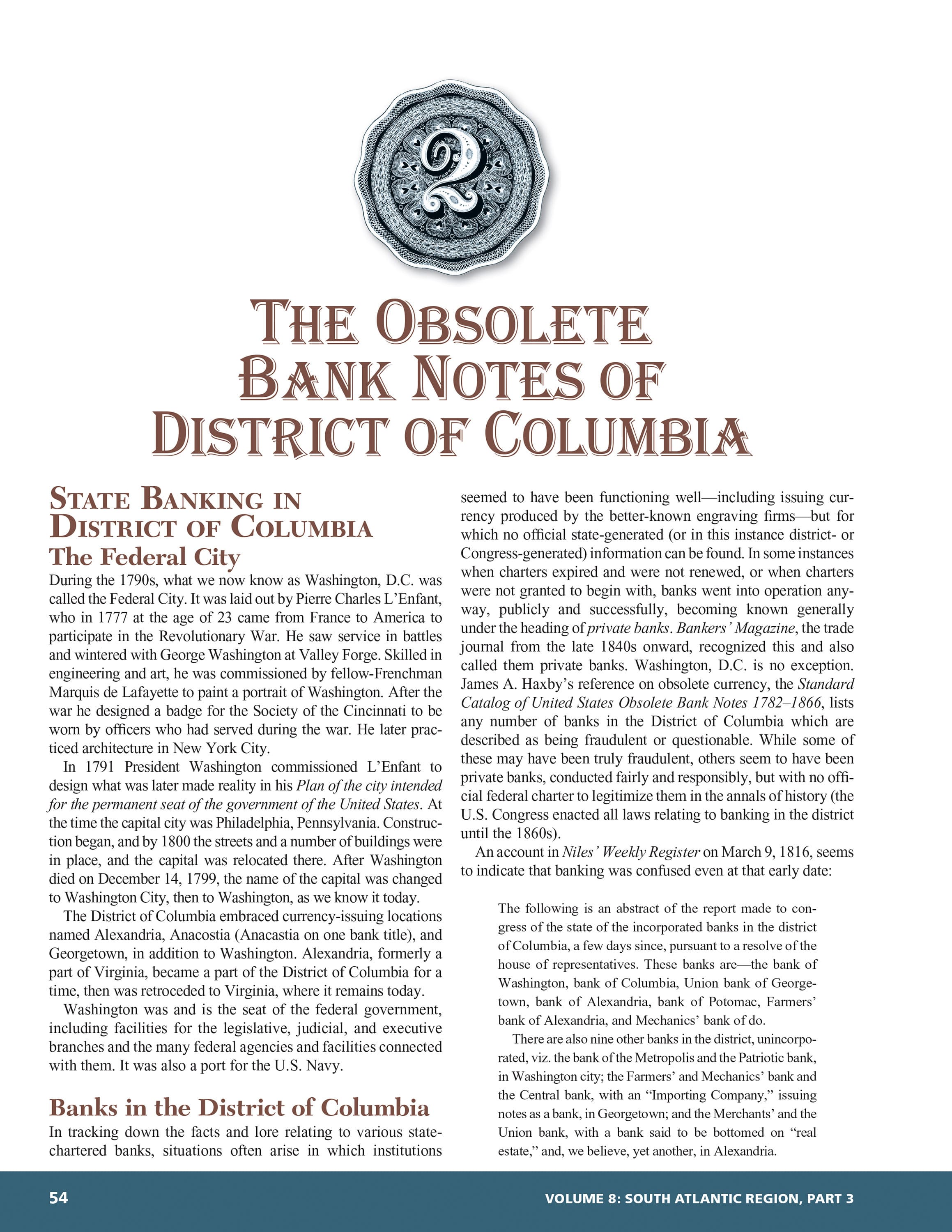 Whitman Encyclopedias: Whitman Encyclopedia of Obsolete Paper Money, Volume 8 – South Atlantic, Part 3 – Delaware, District of Columbia, Maryland, Virginia