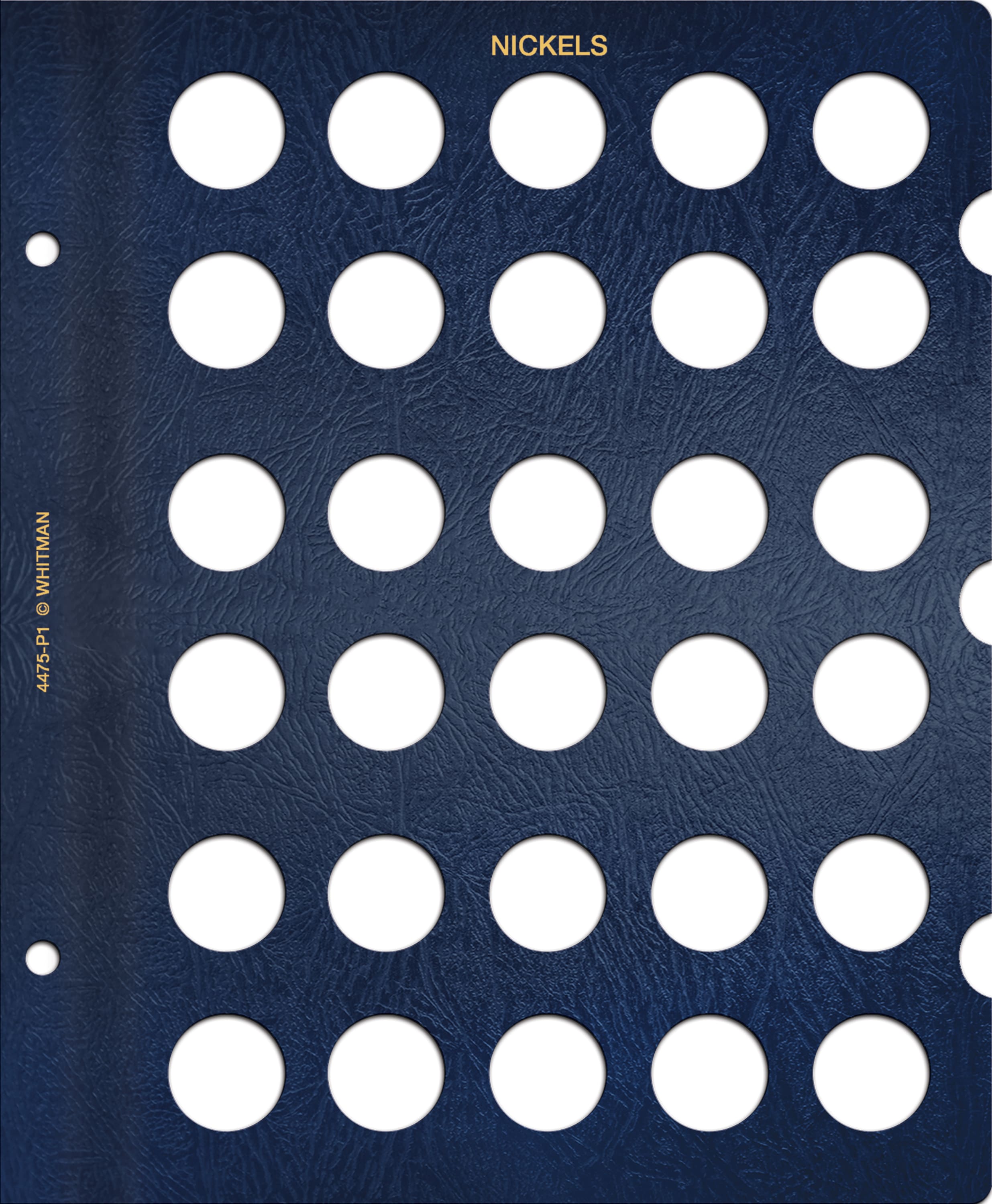 Whitman Classic® Coin Album – U.S. Nickels: Plain, No Dates (Includes Blank Pages)