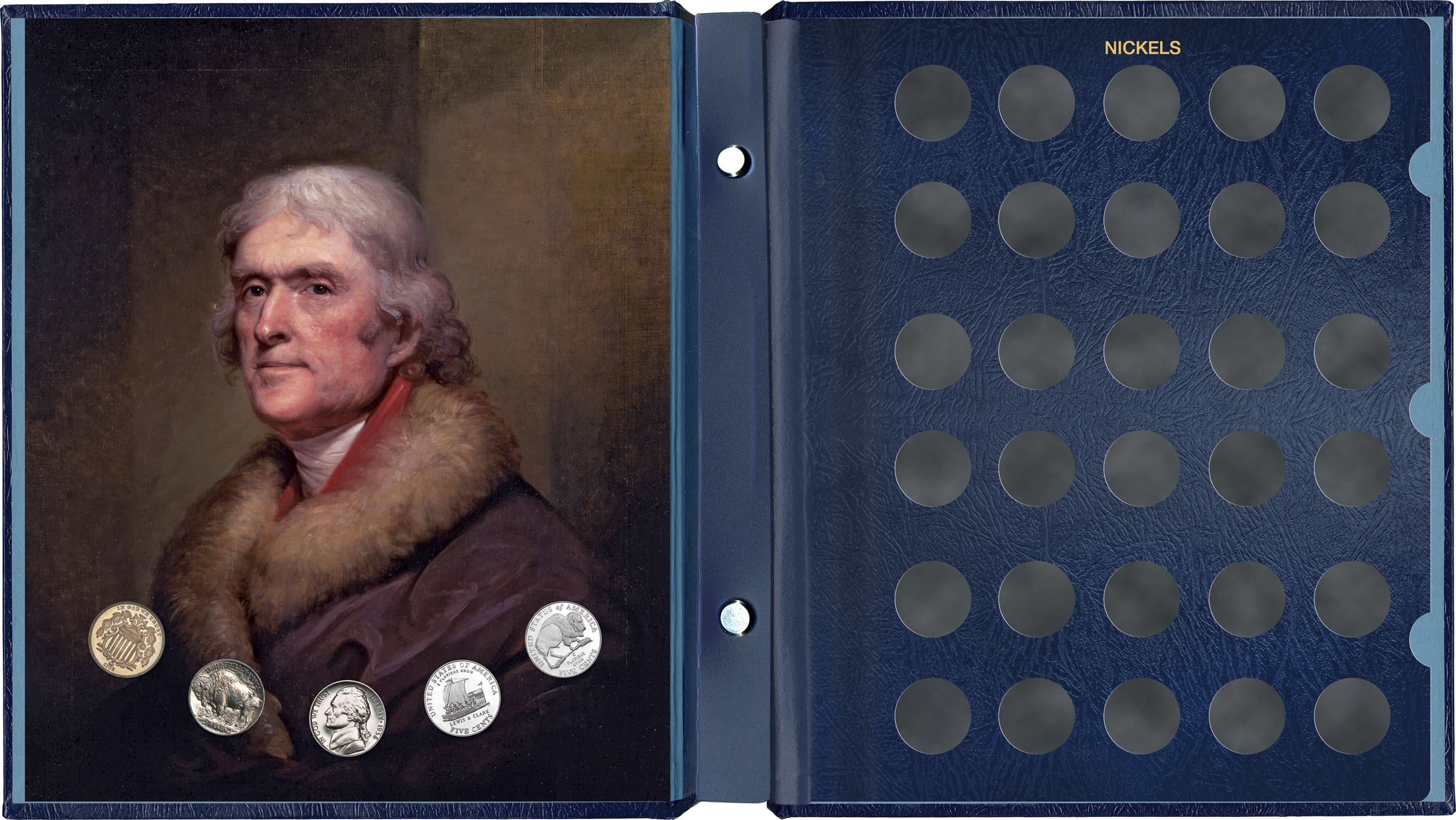 Whitman Classic® Coin Album – U.S. Nickels: Plain, No Dates (Includes Blank Pages)