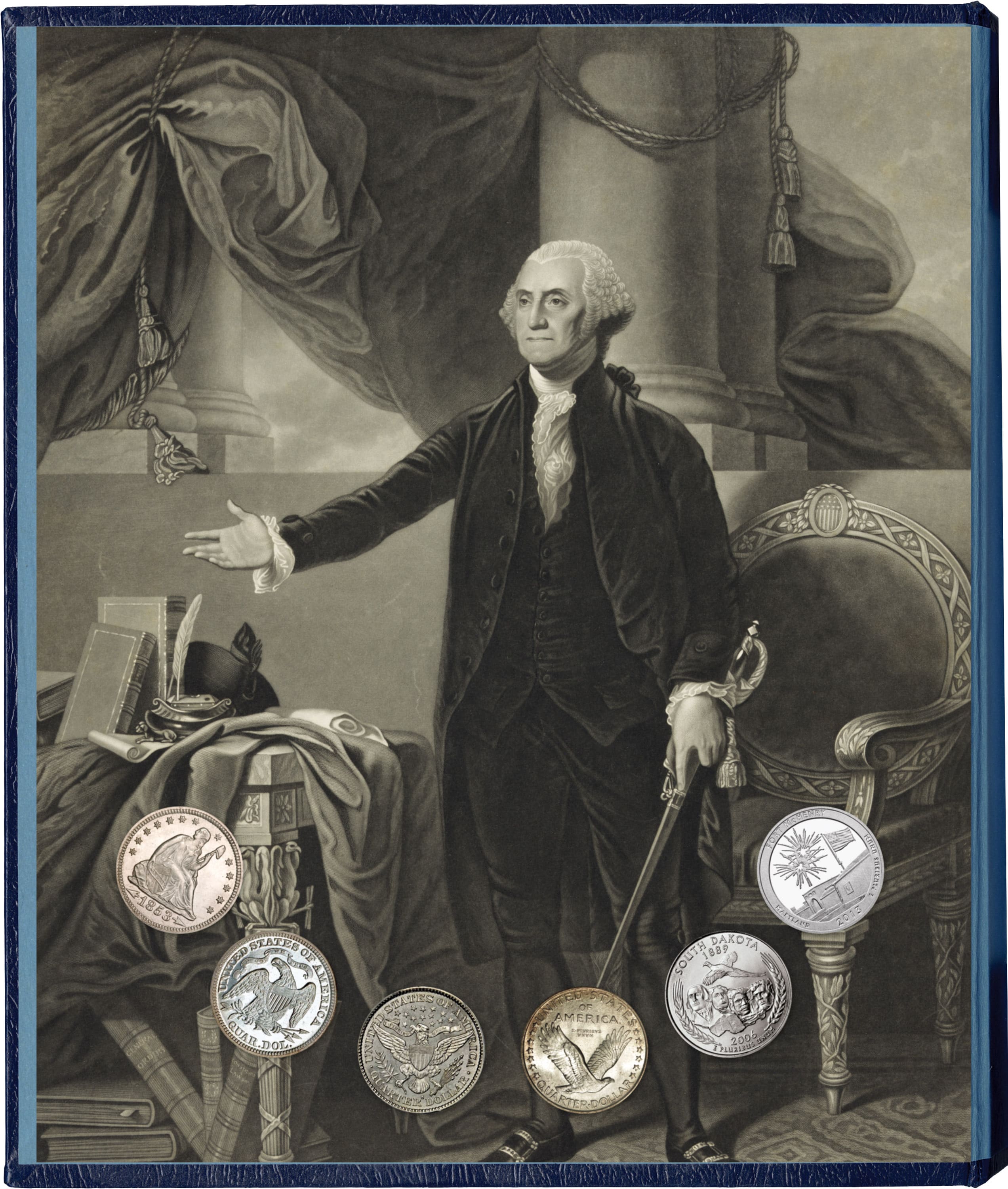 Whitman Classic® Coin Album – U.S. Quarters: Plain, No Dates (Includes Blank Pages)