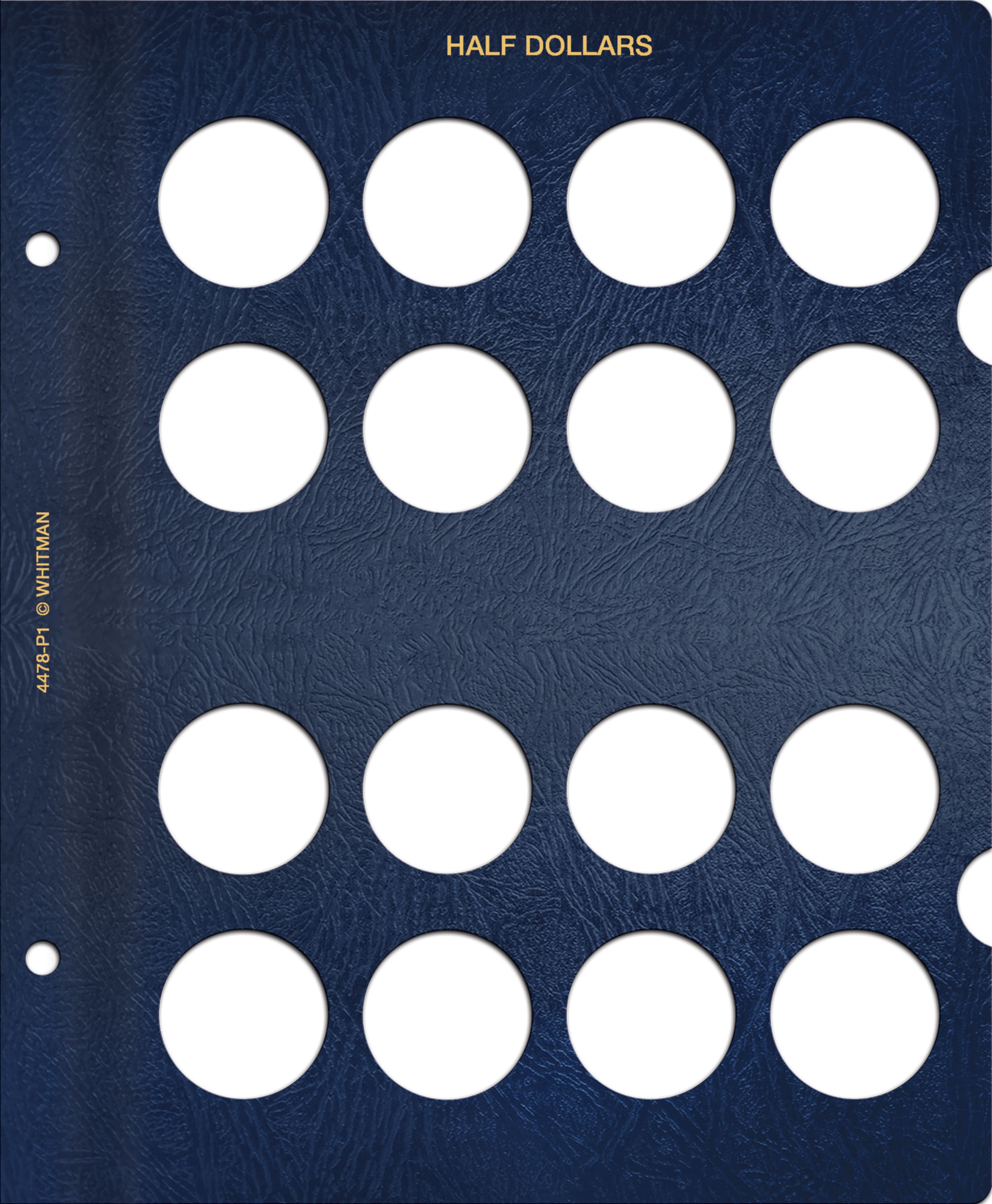 Whitman Classic® Coin Album – U.S. Half Dollars: Plain, No Dates (Includes Blank Pages)