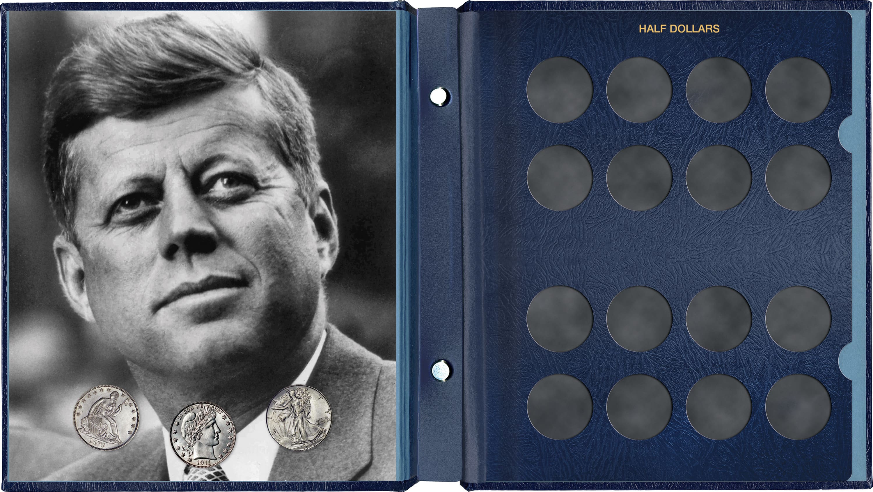 Whitman Classic® Coin Album – U.S. Half Dollars: Plain, No Dates (Includes Blank Pages)