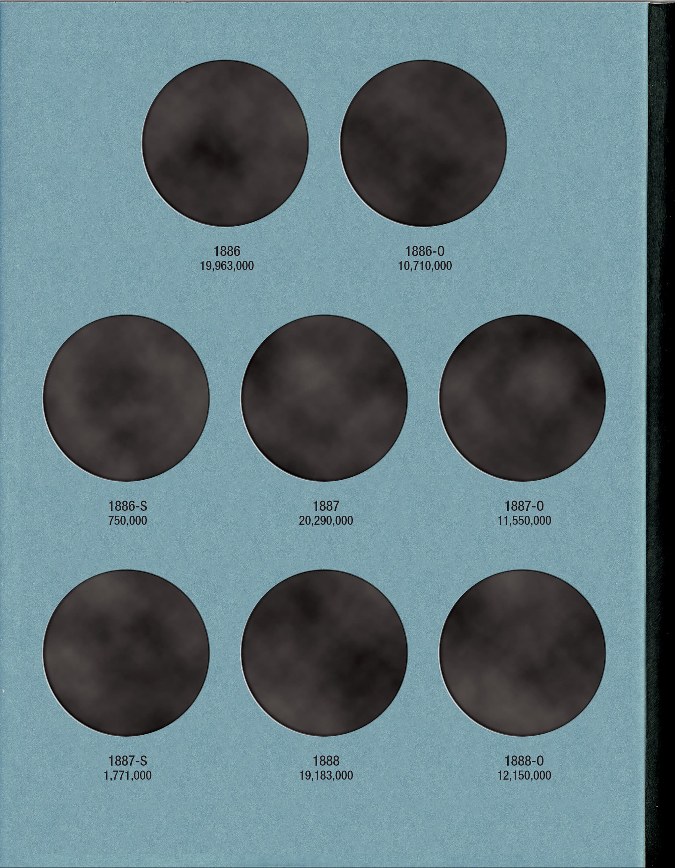 Official Whitman® Coin Folder – Morgan Silver Dollars Collection #2: 1884-1890