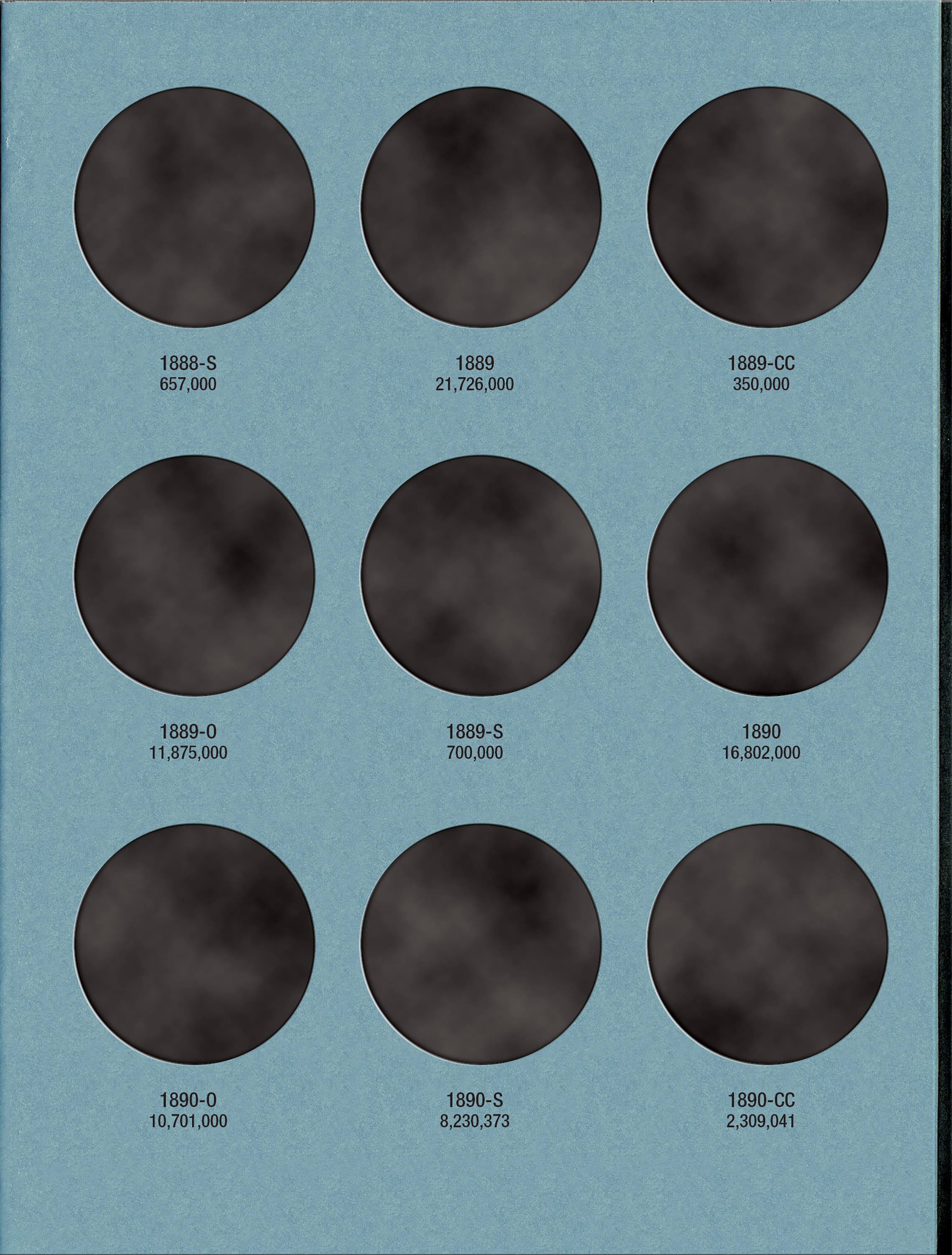 Official Whitman® Coin Folder – Morgan Silver Dollars Collection #2: 1884-1890