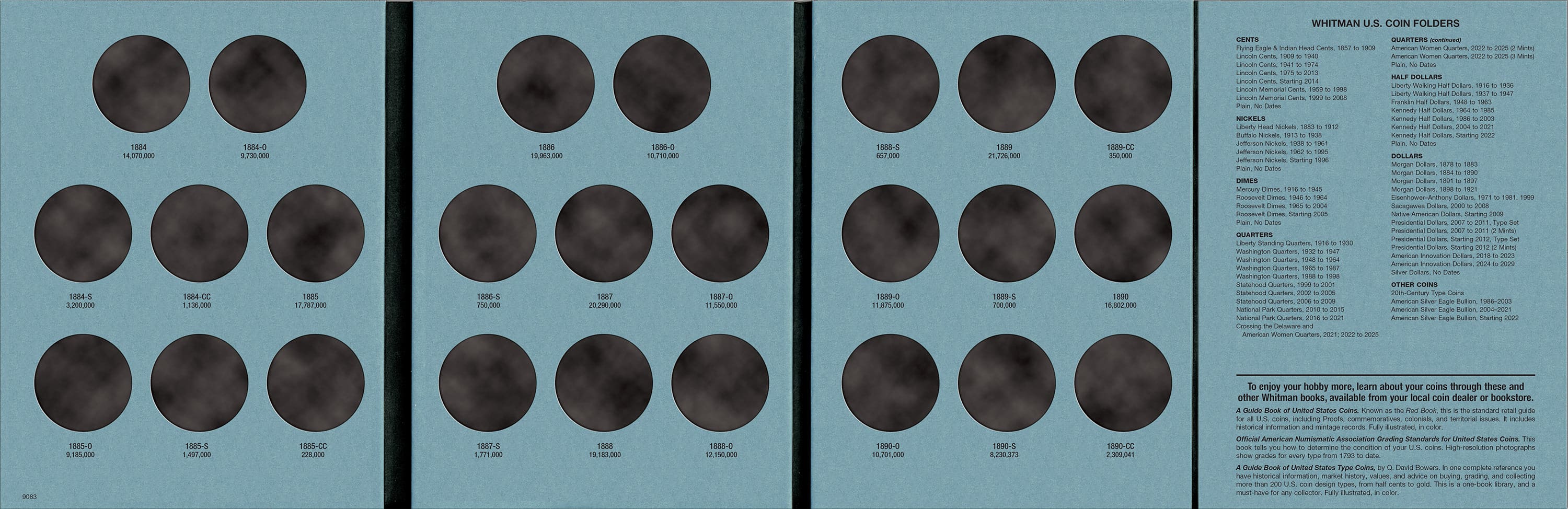 Official Whitman® Coin Folder – Morgan Silver Dollars Collection #2: 1884-1890