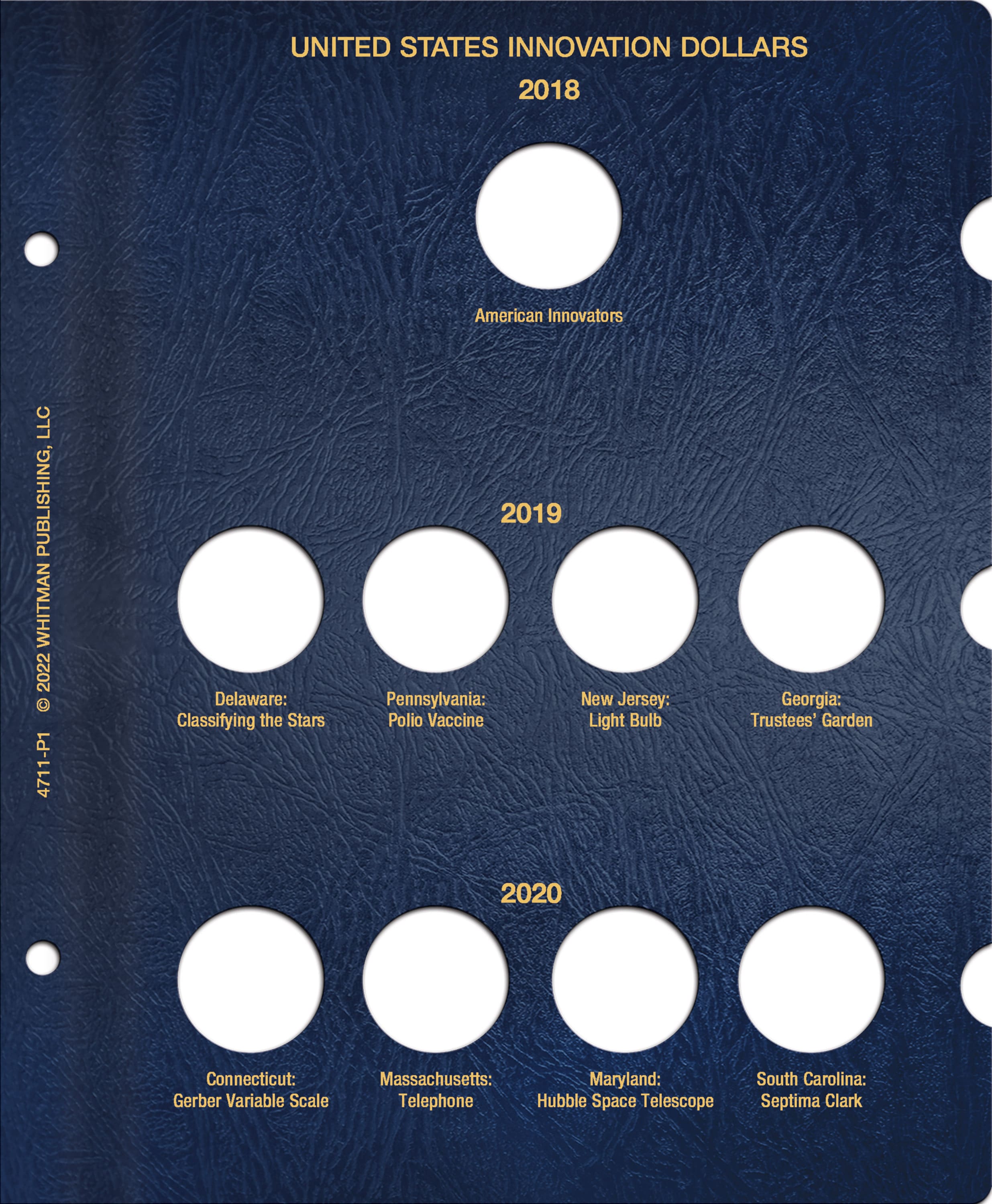 Whitman Classic® Coin Album – American Innovation Dollars: Starting 2018 (Single Mint)
