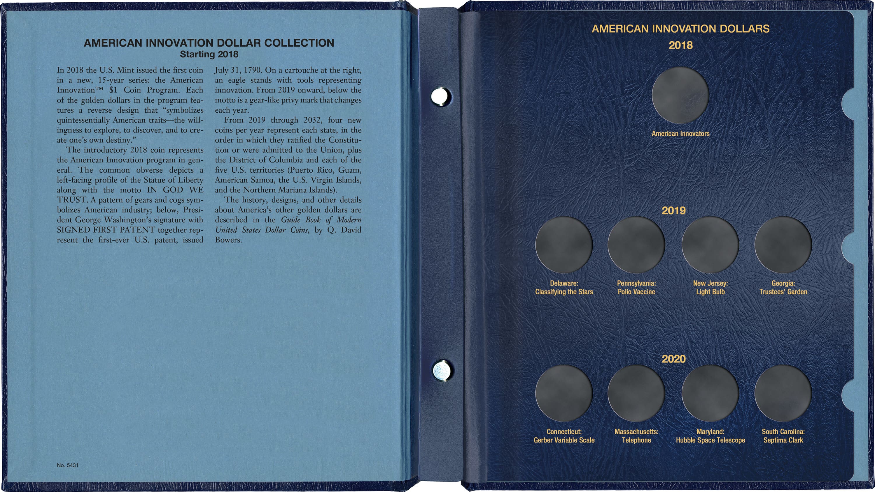 Whitman Classic® Coin Album – American Innovation Dollars: Starting 2018 (Single Mint)