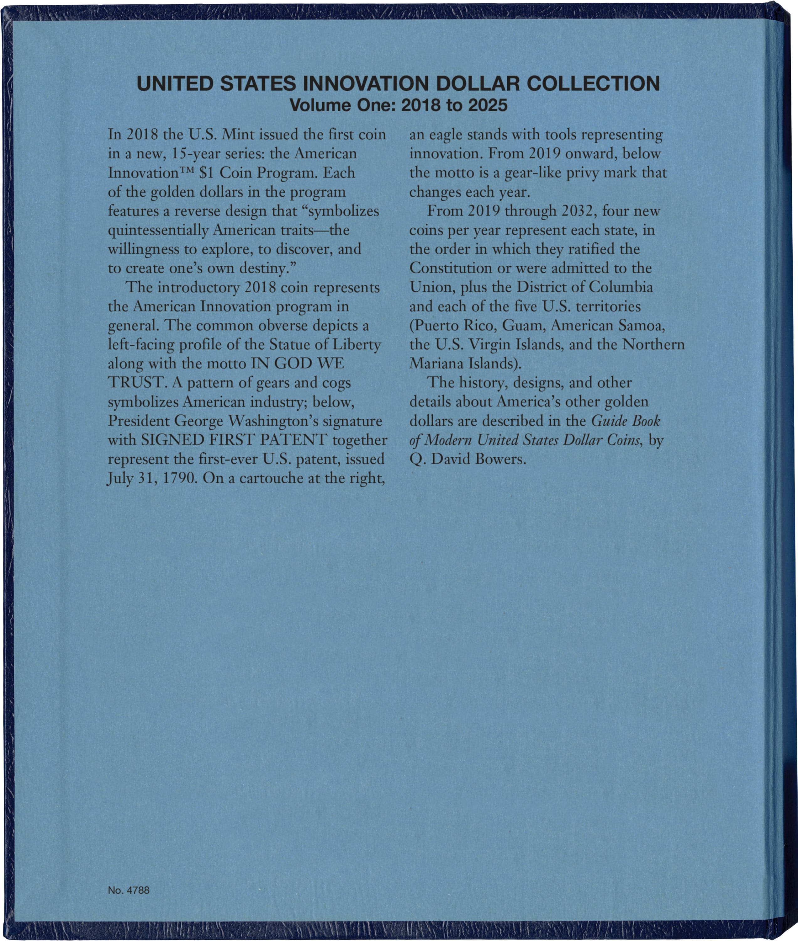 Whitman Classic® Coin Album – American Innovation Dollars Volume #1: 2018-2025 (P & D Mints)