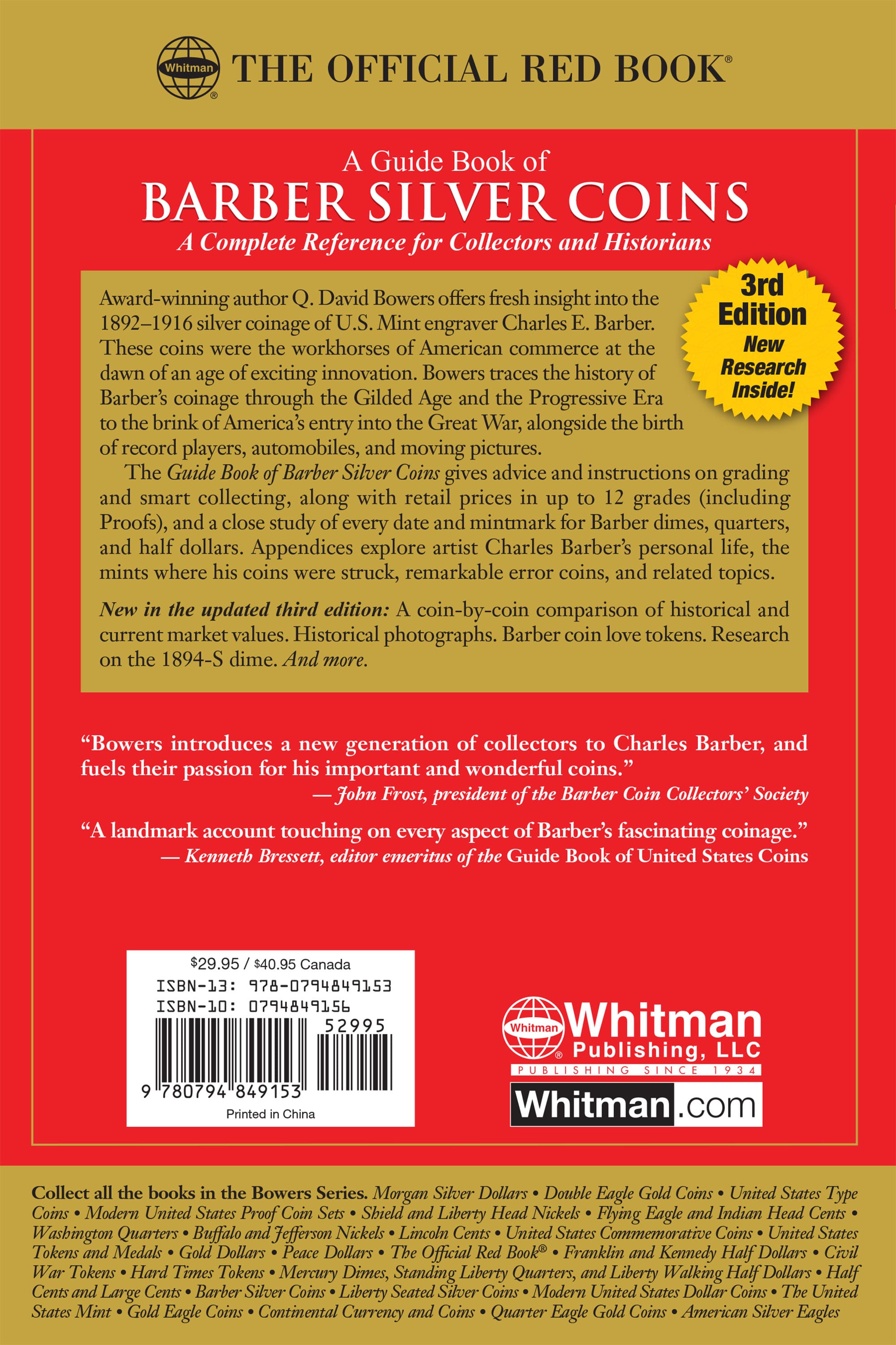 Red Book Series #20: A Guide Book of Barber Silver Coins – History, Values, Collecting