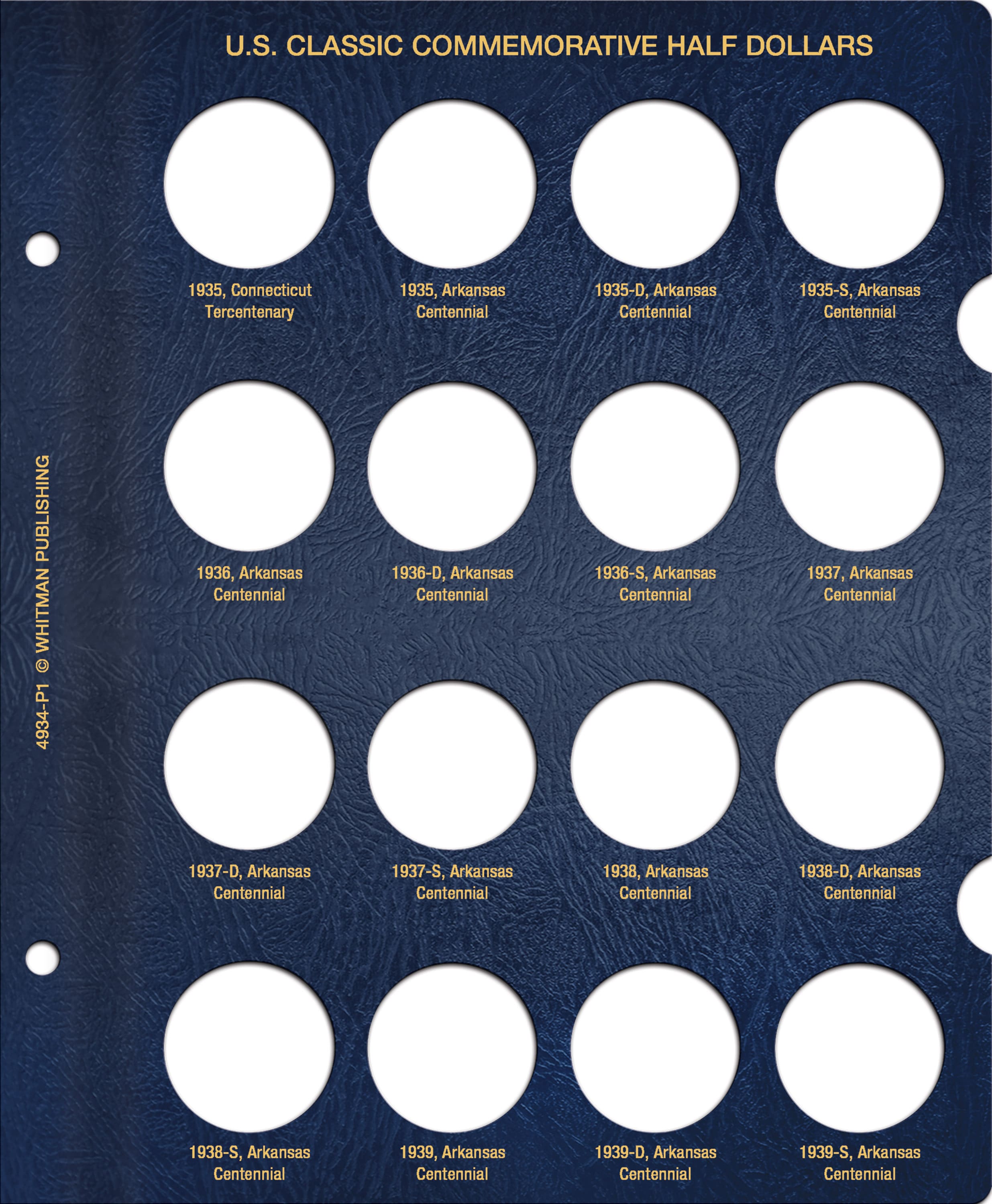 Whitman Classic® Coin Album – U.S. Commemorative Half Dollars Volume #2: 1935-1954