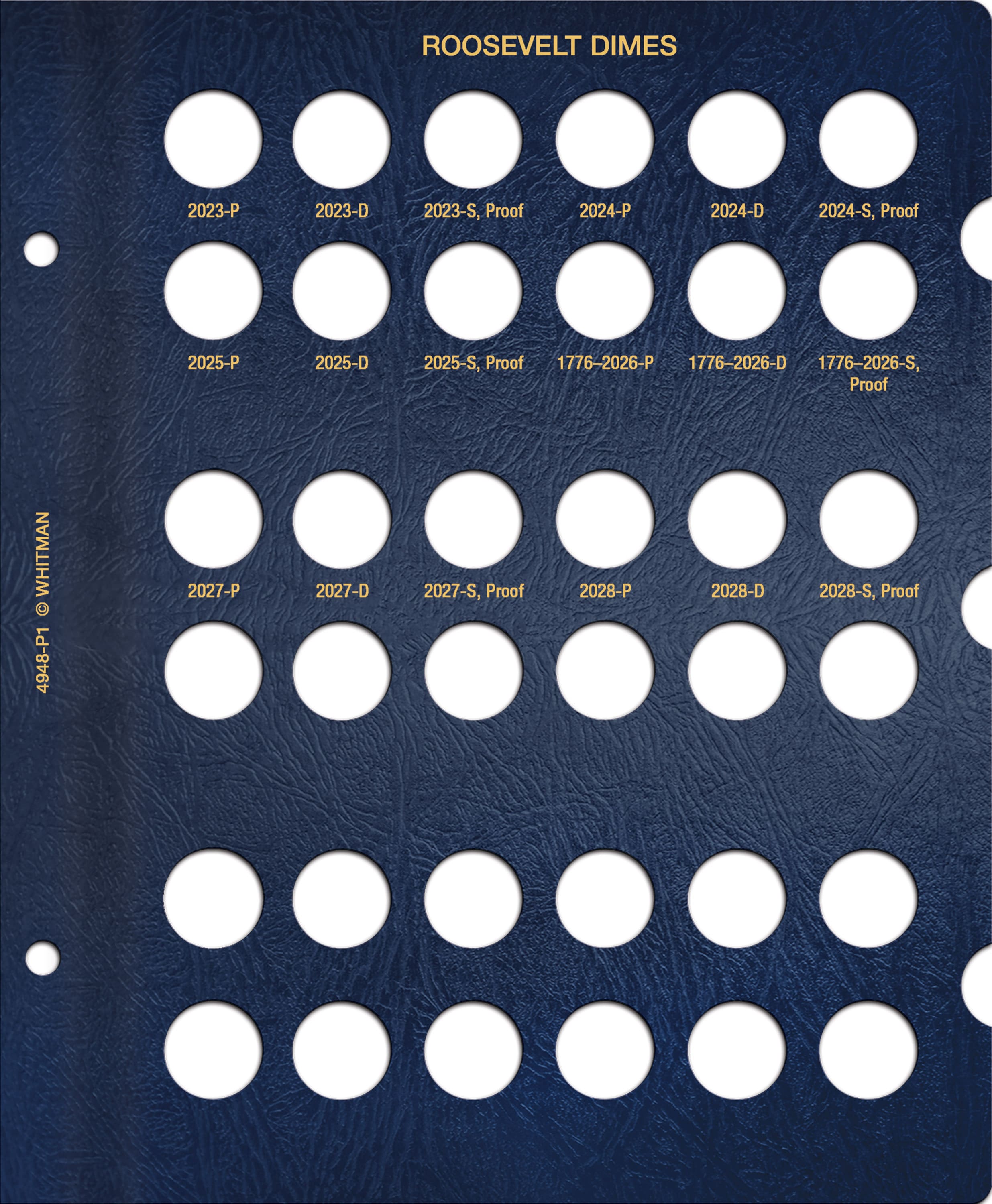 Whitman Classic® Coin Album – Roosevelt Dimes Volume #2: Starting 2023 (P, D, & S Mints)