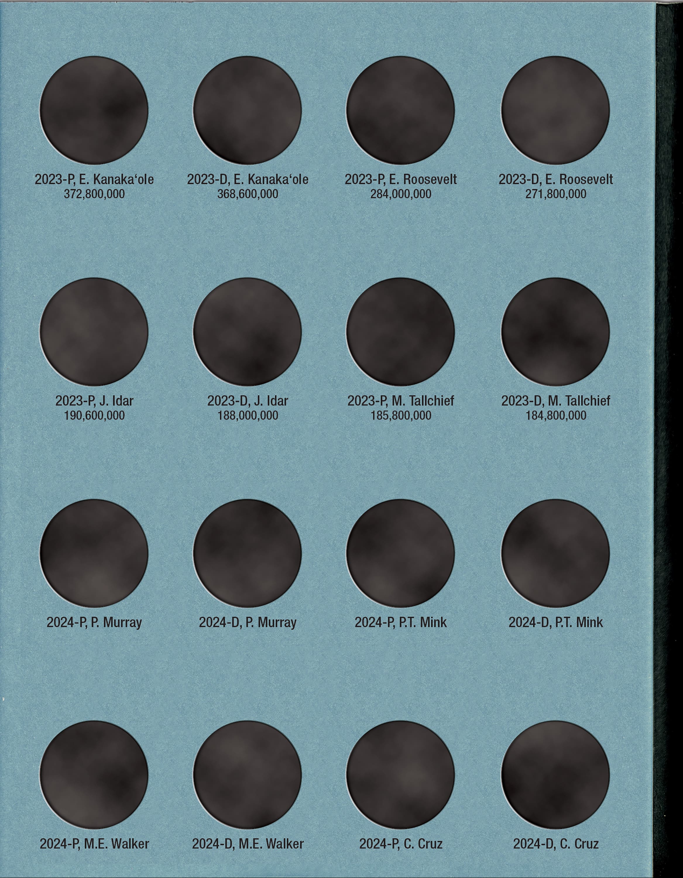 Official Whitman® Coin Folder – Crossing the Delaware and American Women Quarters: 2021-2025 (P & D Mints)