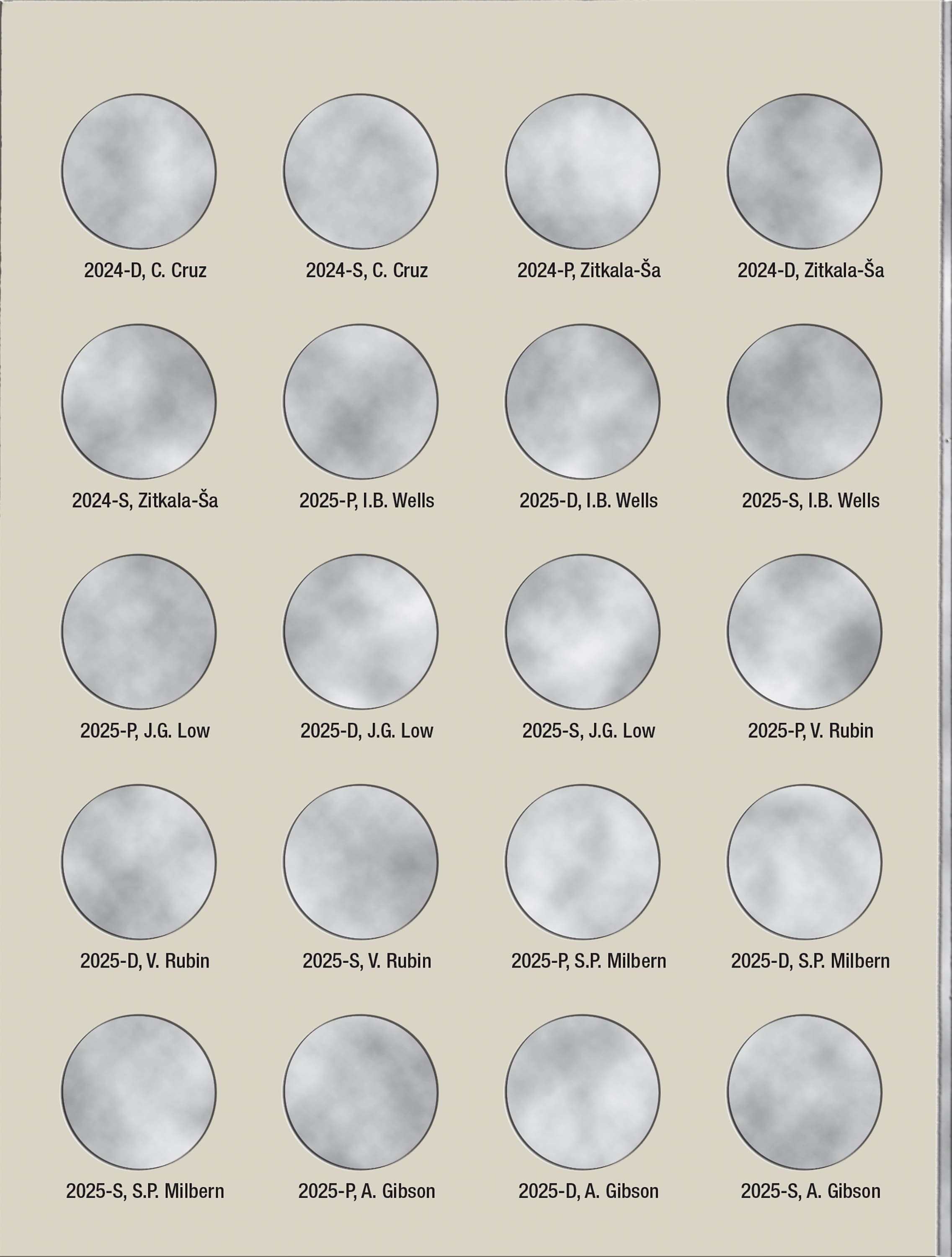 H.E. Harris® Coin Folder – Washington Quarters American Women Collection: 2022-2025 (P, D, & S Mints)