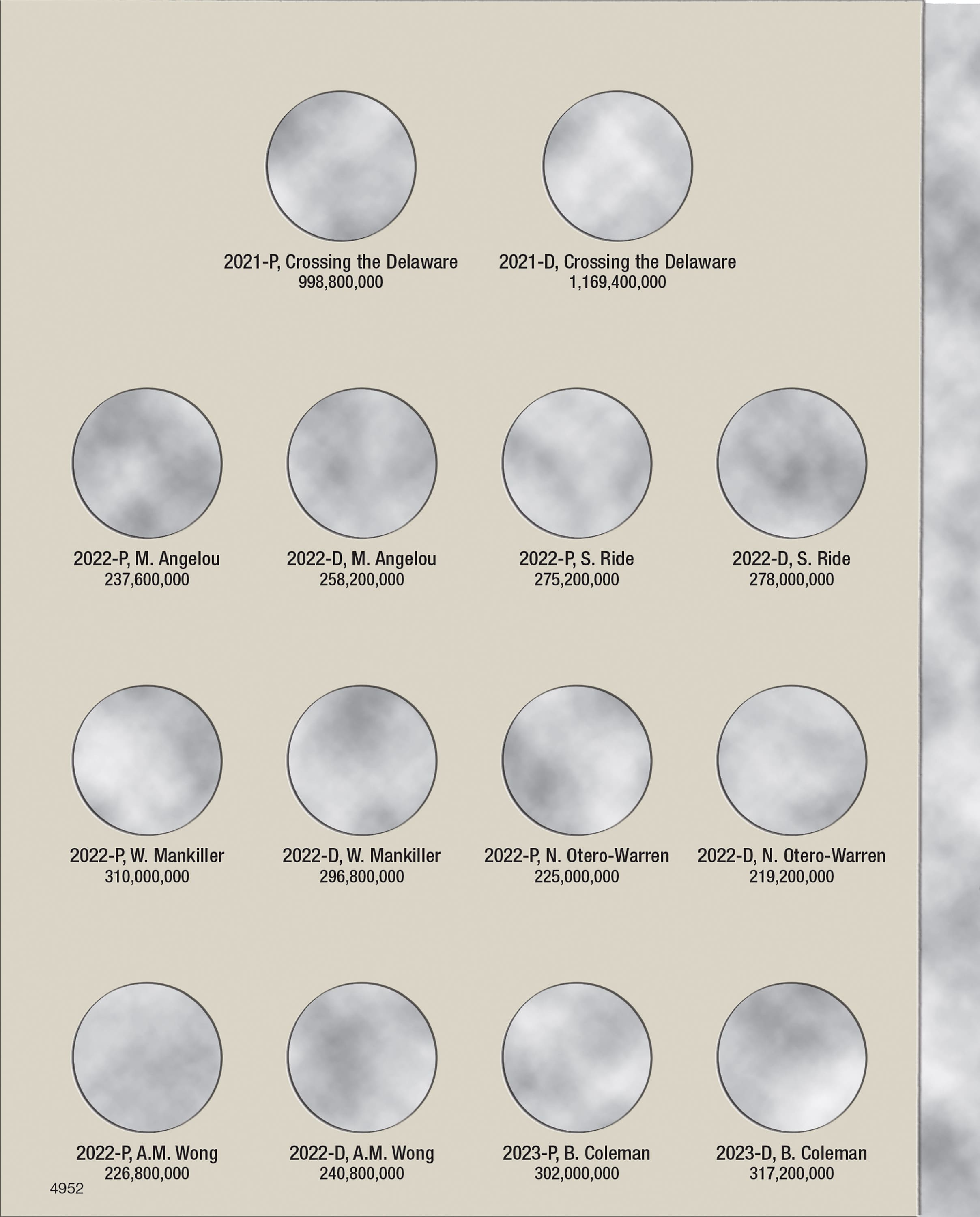 H.E. Harris® Coin Folder – Washington Quarters Crossing the Delaware & American Women Collection: 2021-2025