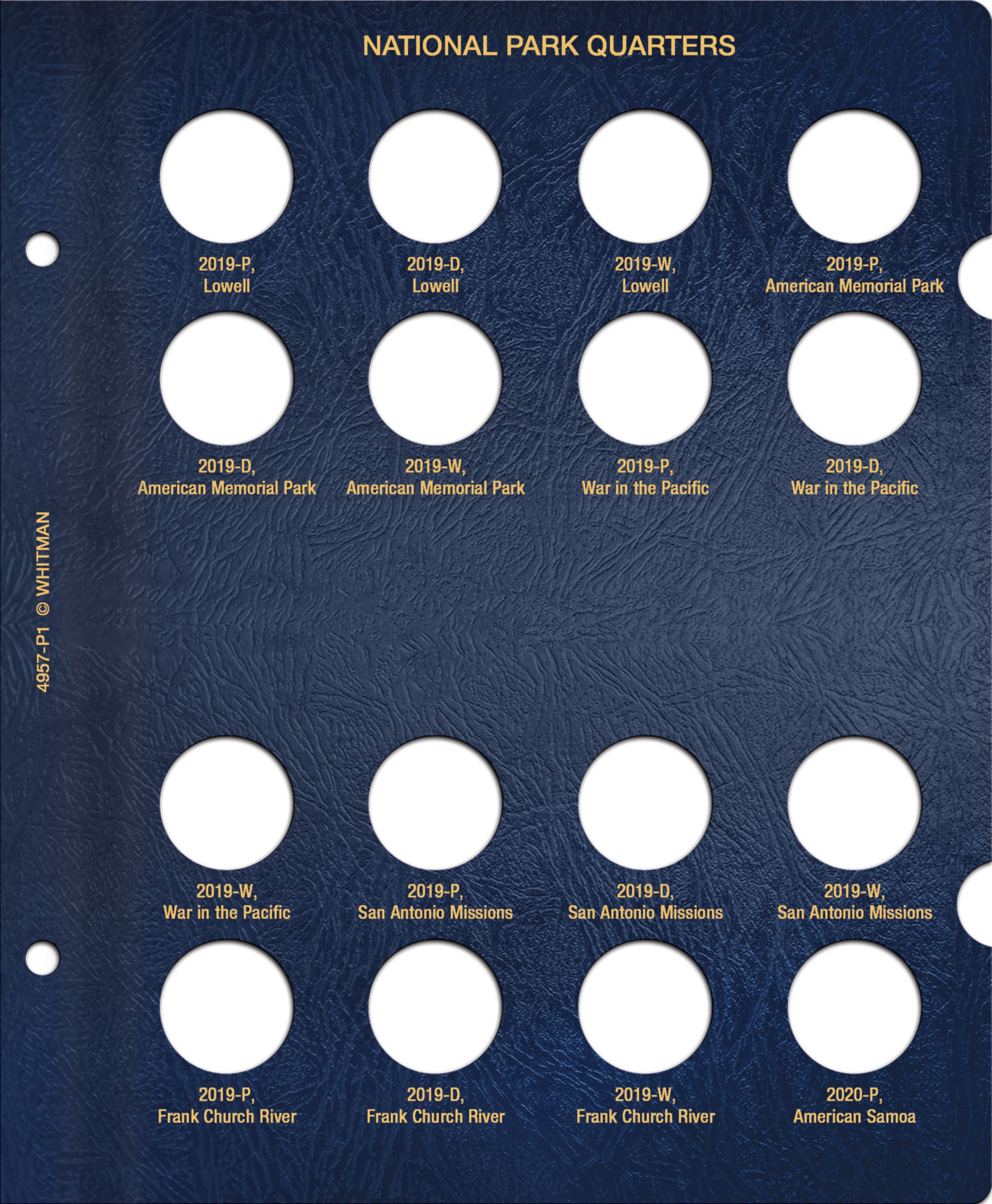 Whitman Classic® Coin Album – National Park Quarters: 2019-2021 (P, D, & W Mints)