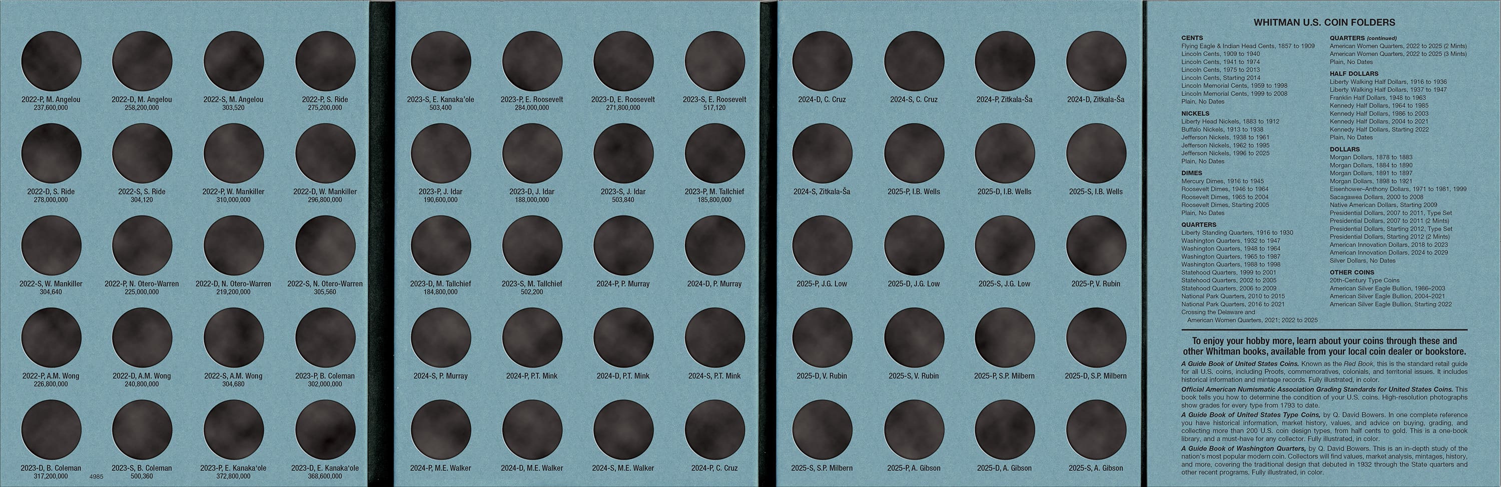 Official Whitman® Coin Folder – American Women Quarters: 2022-2025 (P, D, & S Mints)