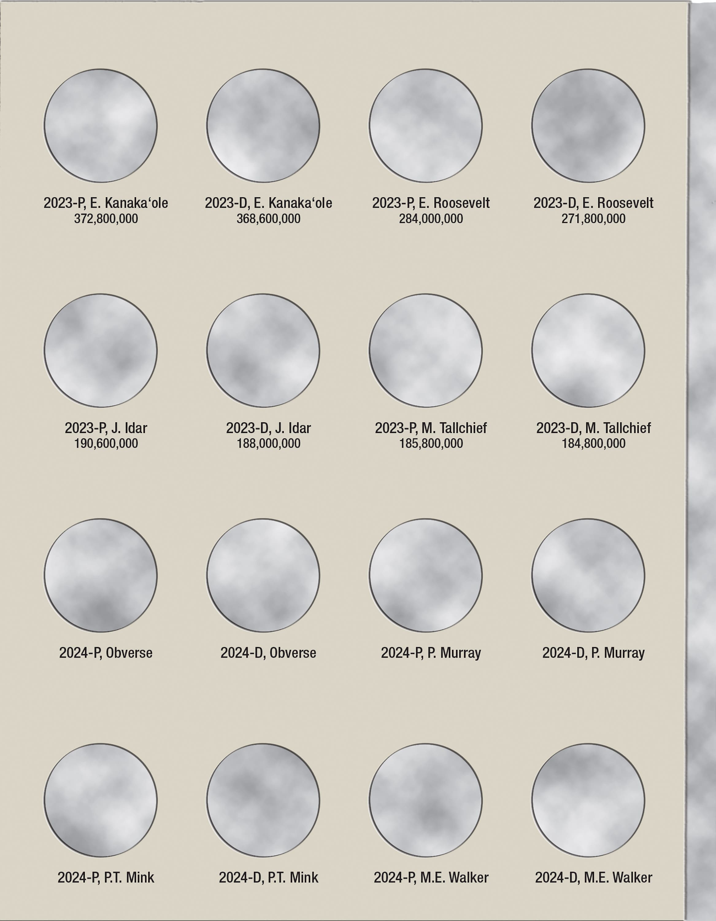 H.E. Harris® Coin Folder – Washington Quarters American Women Collection: 2022-2025 (P & D Mints)