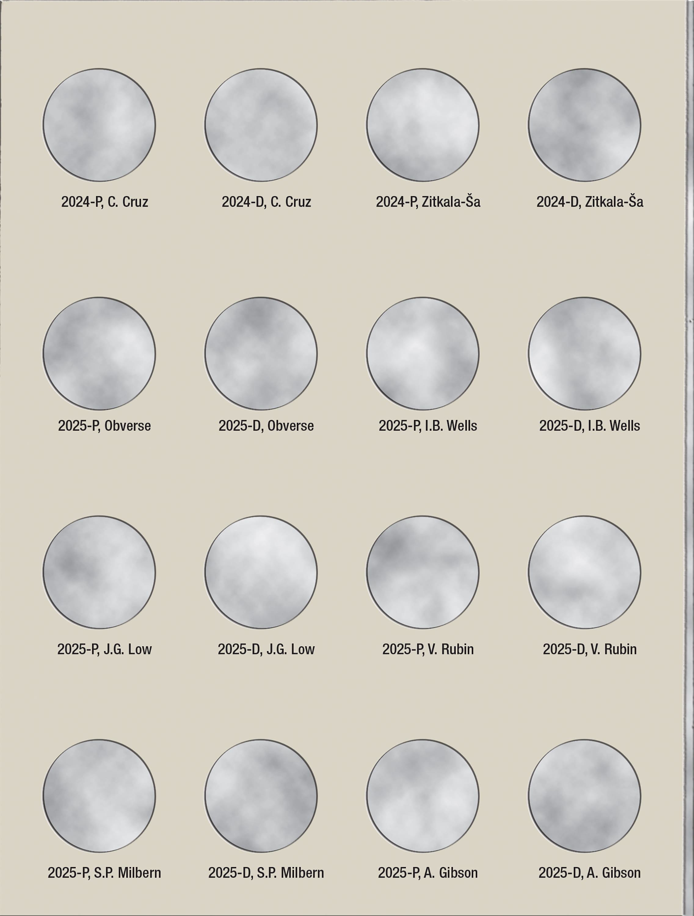 H.E. Harris® Coin Folder – Washington Quarters American Women Collection: 2022-2025 (P & D Mints)