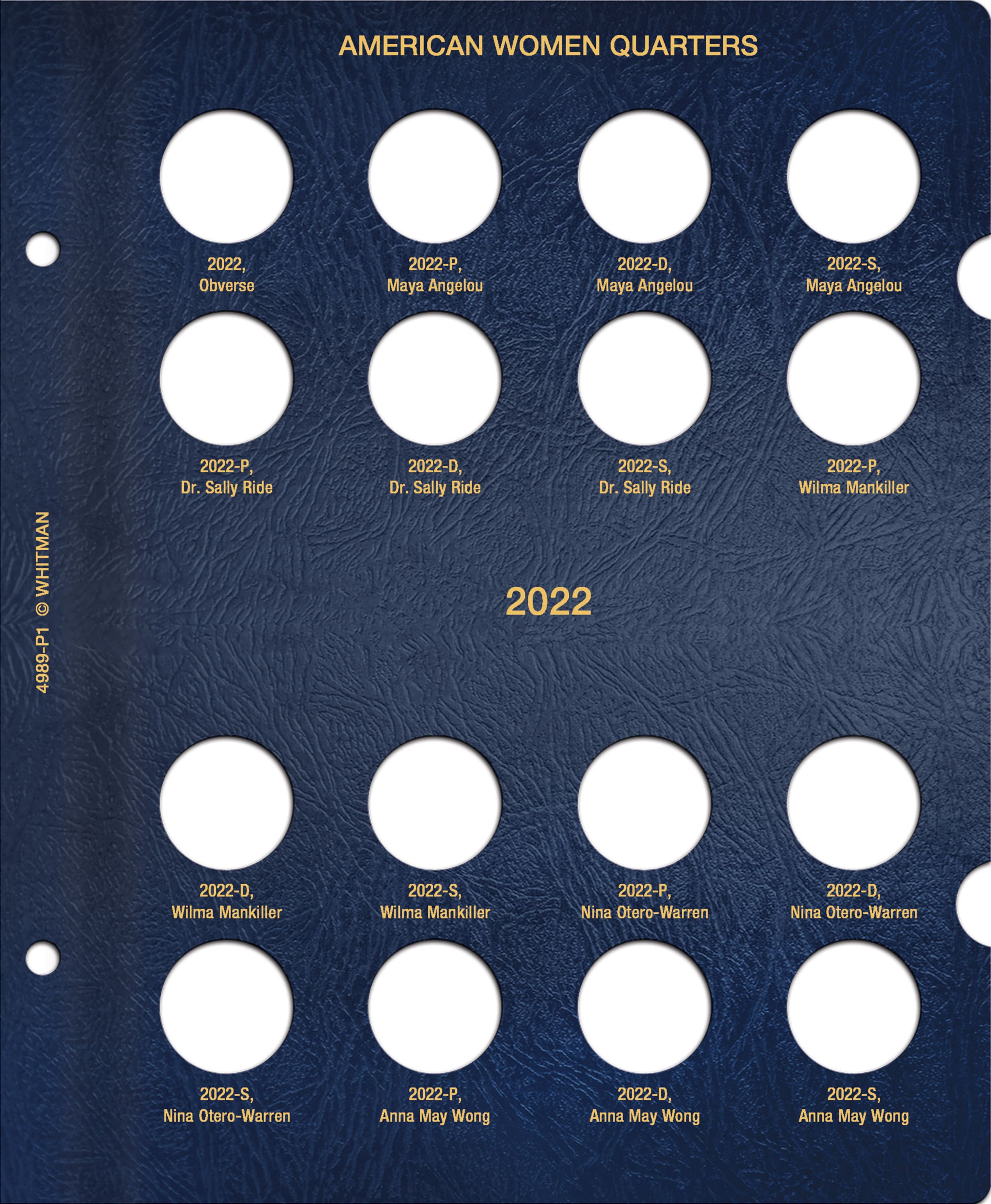 Whitman Classic® Coin Album – American Women Quarters: 2022-2025 (P, D, & S Mints)