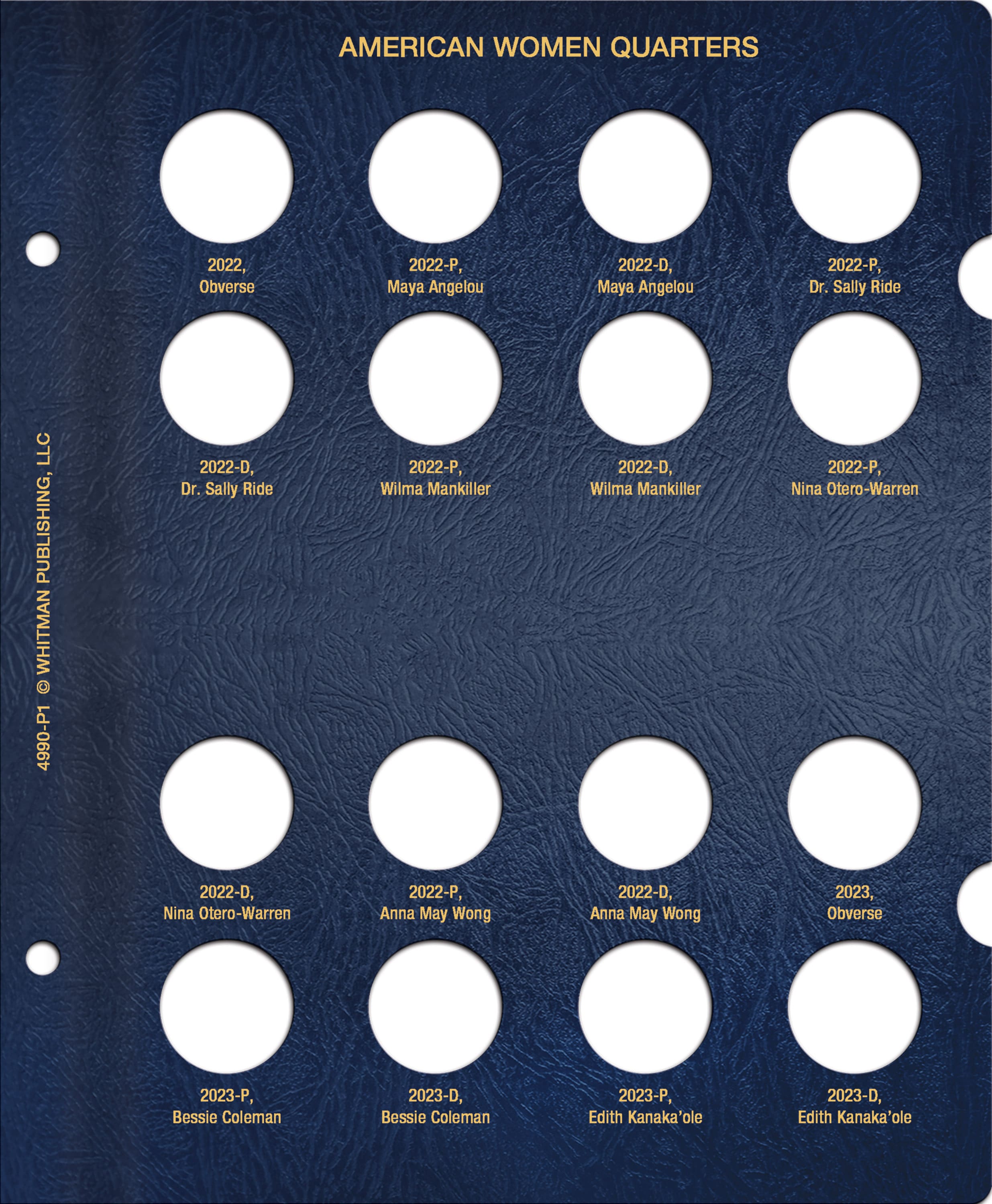 Whitman Classic® Coin Album – American Women Quarters: 2022-2025 (P & D Mints)